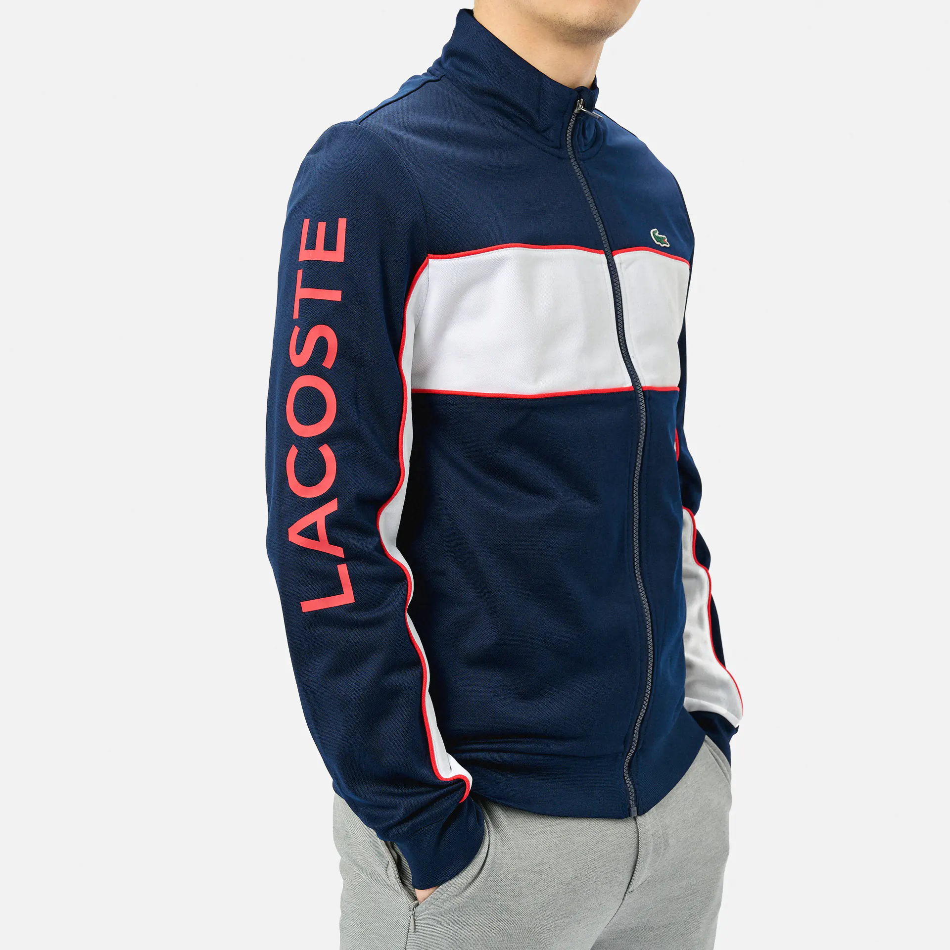 Lacoste Color Block Track Jacket Navy Blue/White Grenadine