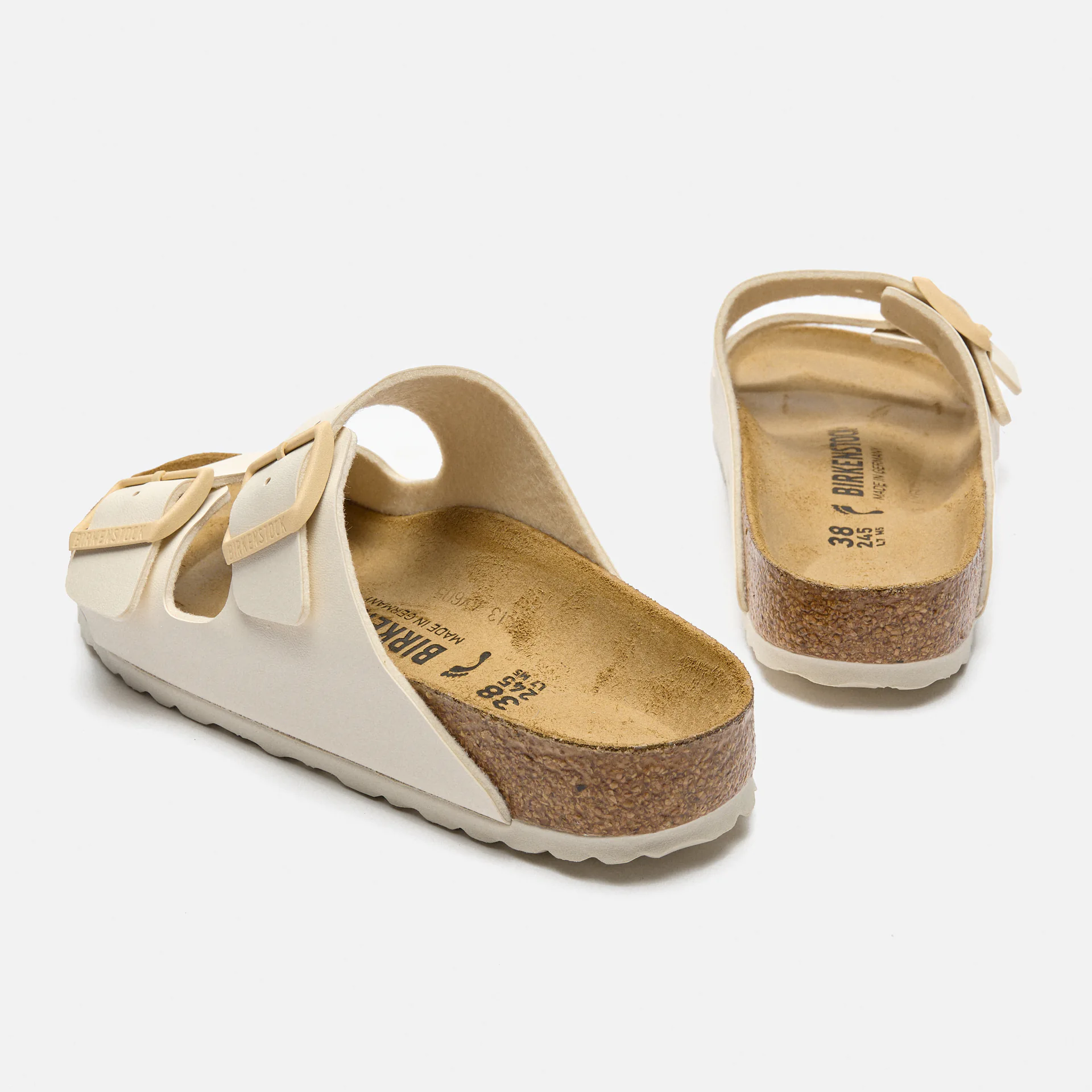 Birkenstock Arizona Narrow Birko-Flor Sandals Eggshell