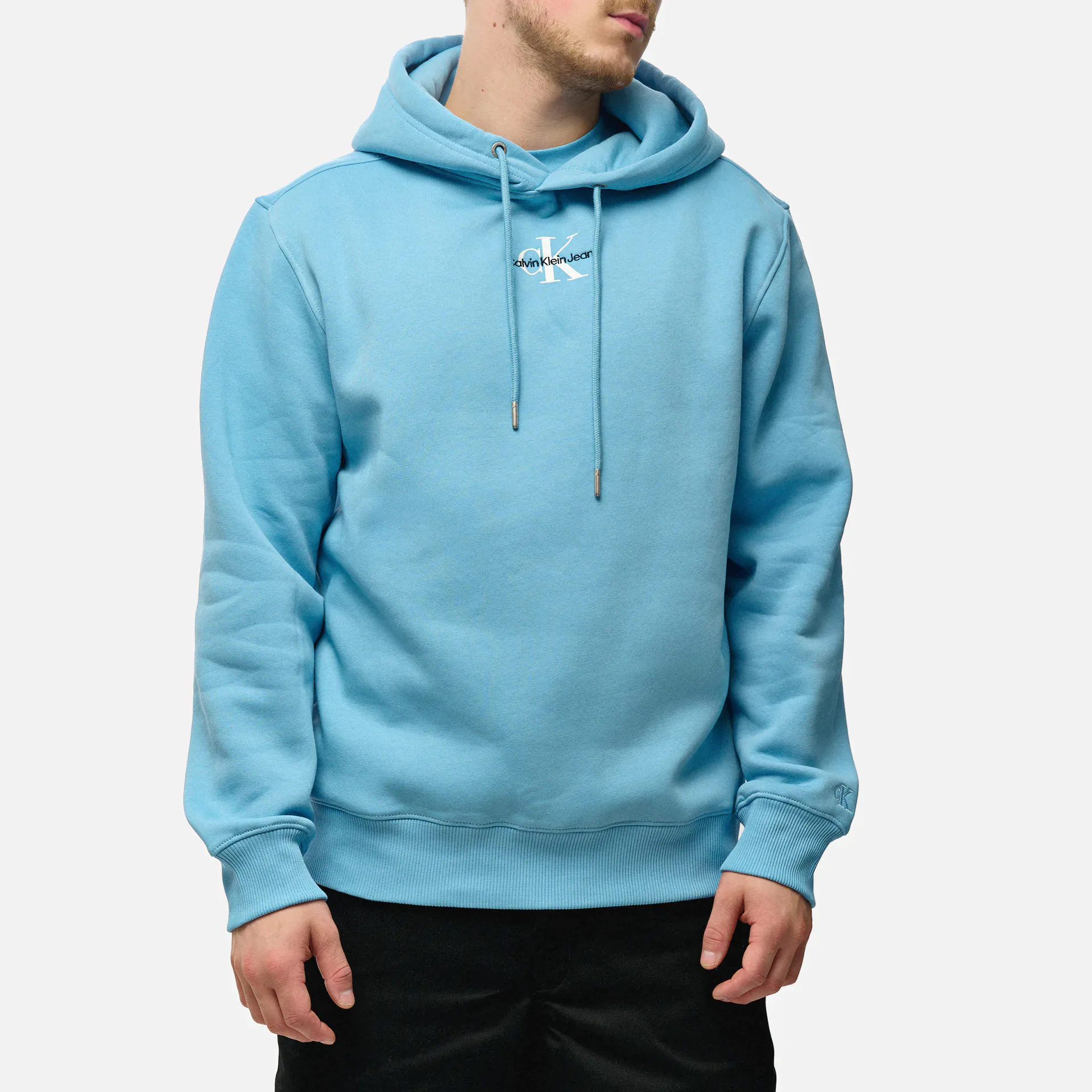 Calvin Klein Jeans Monologo Hoodie Dusk Blue