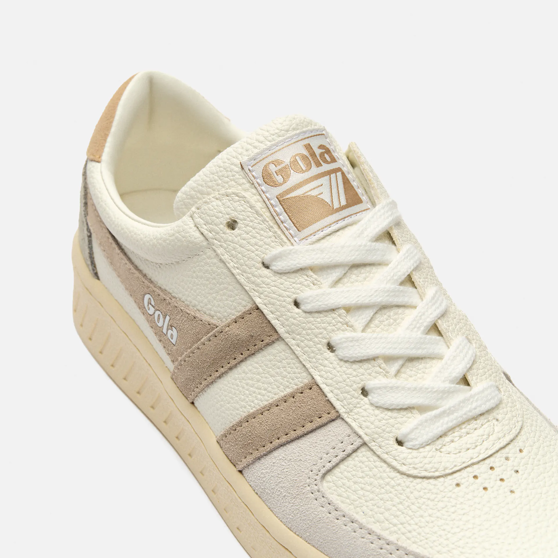 Gola Grandslam Trident Sneaker White/Feather Grey/Oat