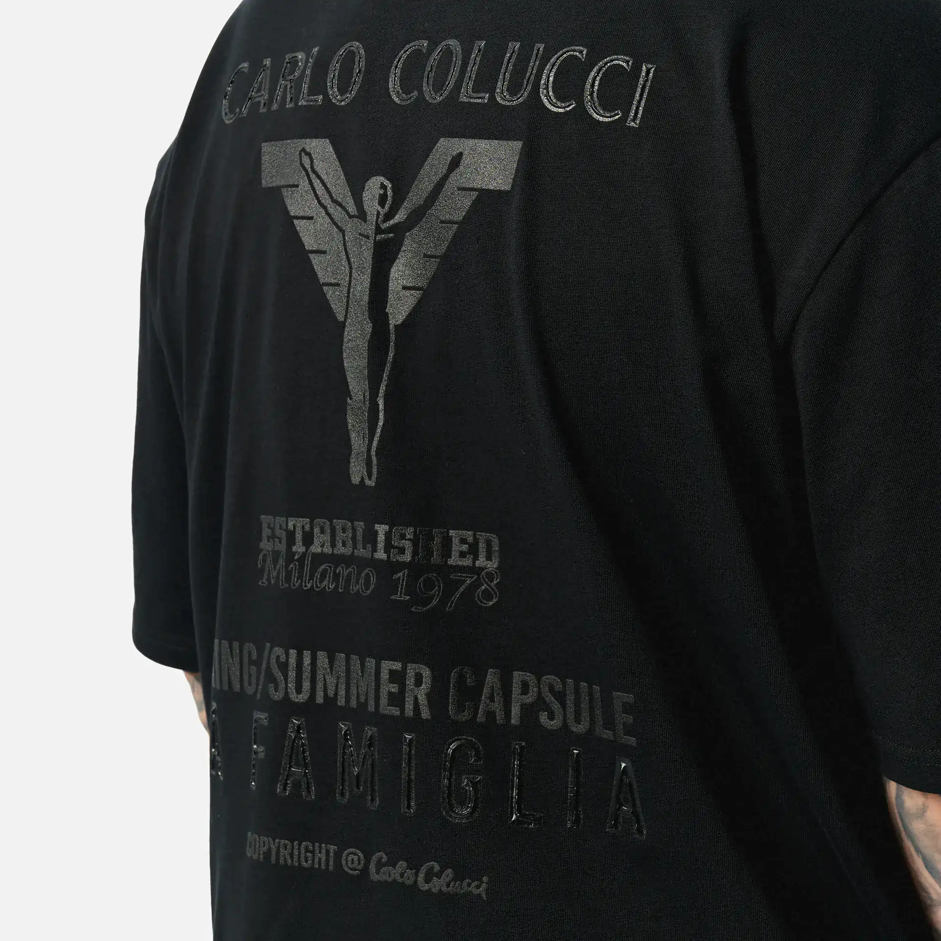 Carlo Colucci La Famiglia Oversize T-Shirt Black