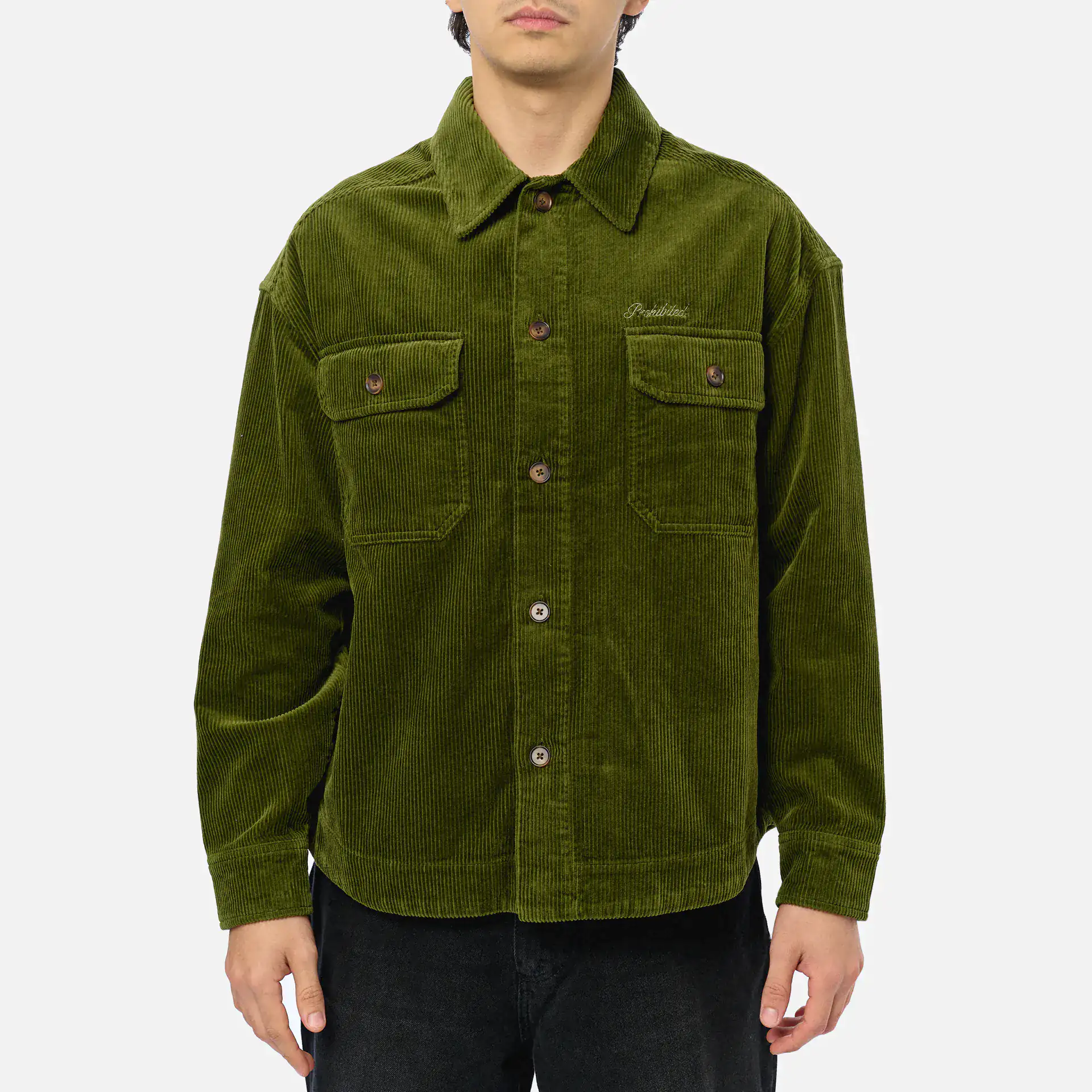 Prohibited Corduroy Overshirt Green