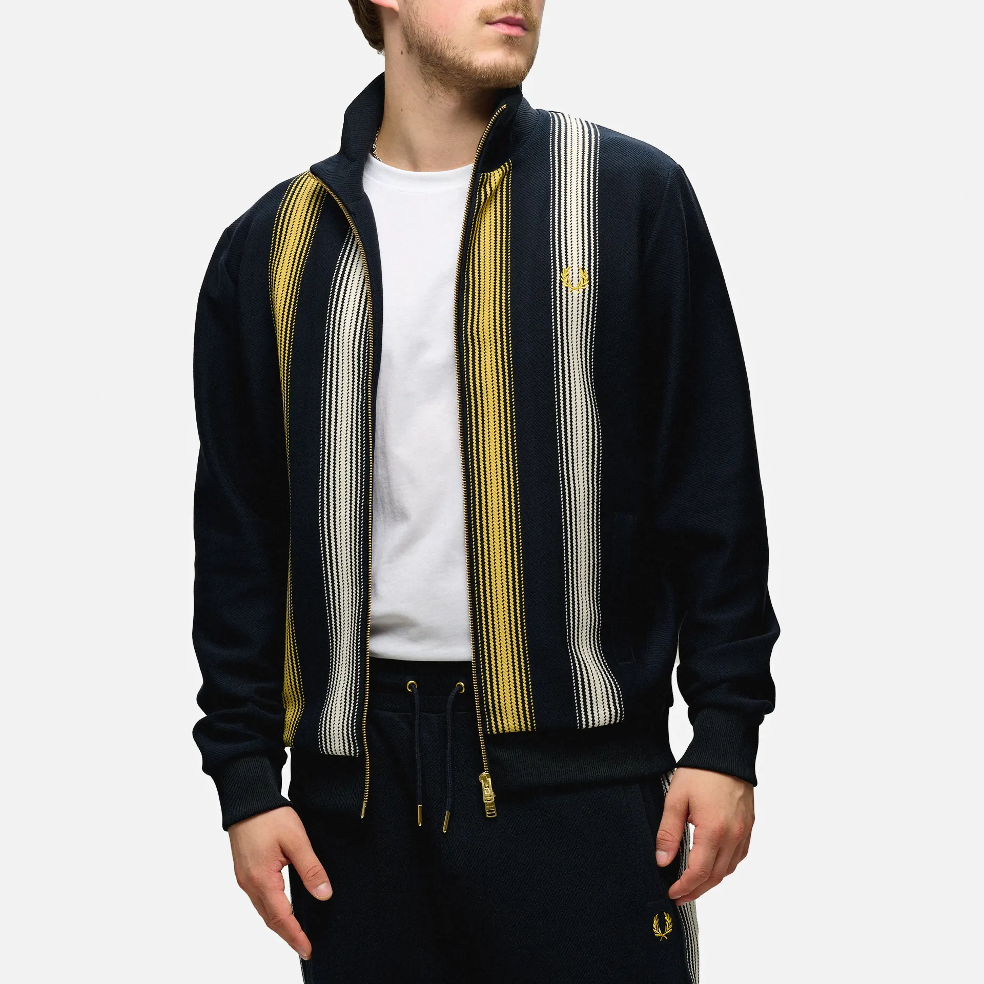 Fred Perry Ombre Stripe Track Jacket Navy