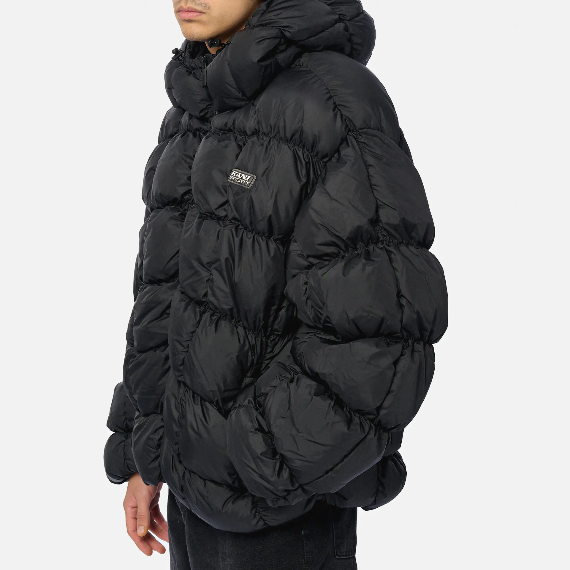 Karl Kani Sport Patch Square Quilted Puffer Jacket Black