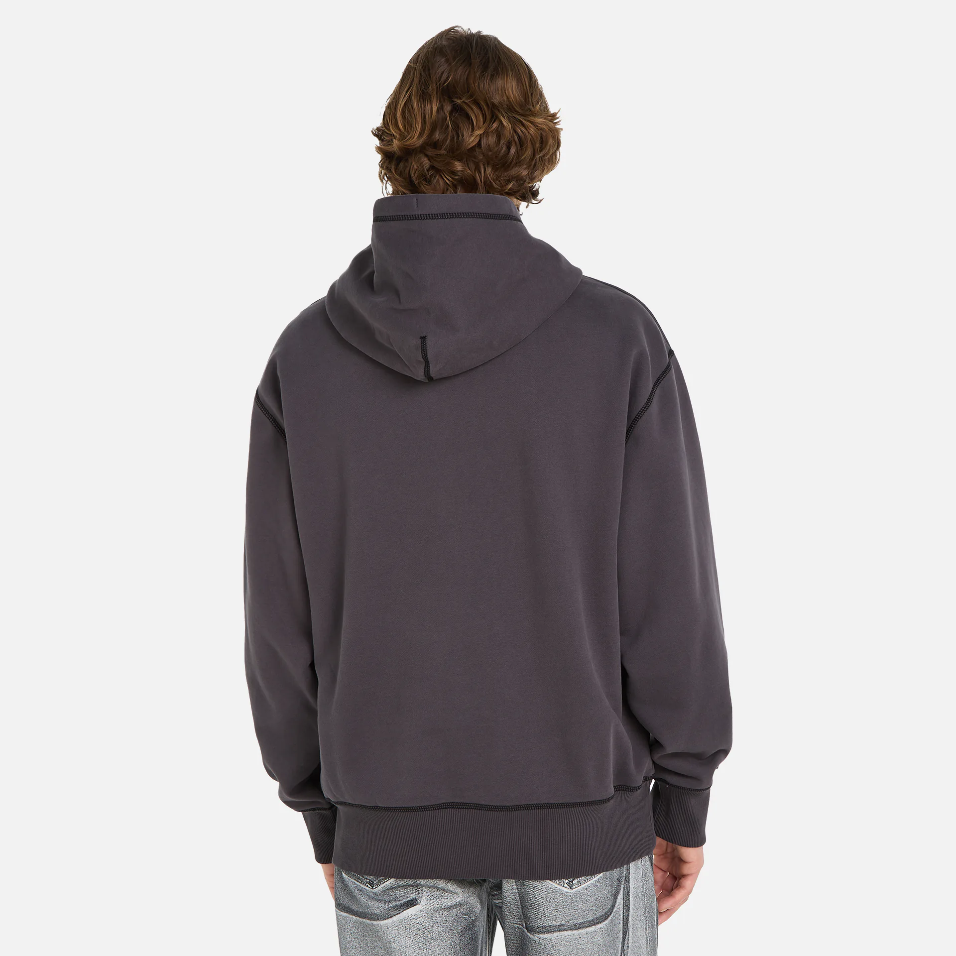 Calvin Klein Jeans Wash Monologo Hoodie Black