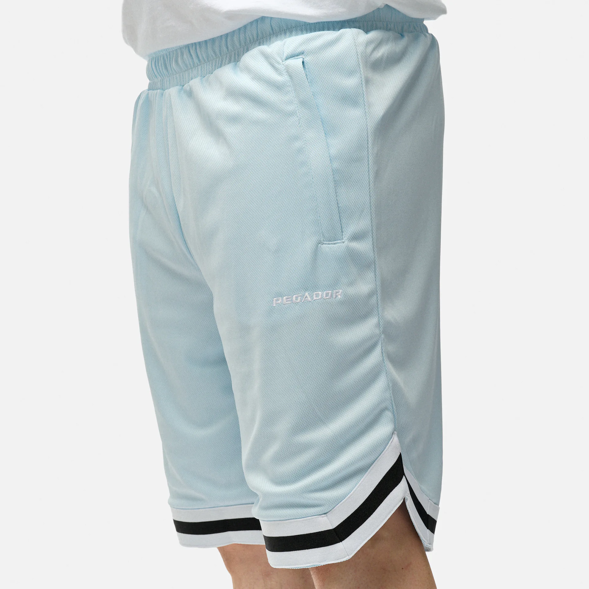 PEGADOR Lansing Basketball Shorts Baby Blue