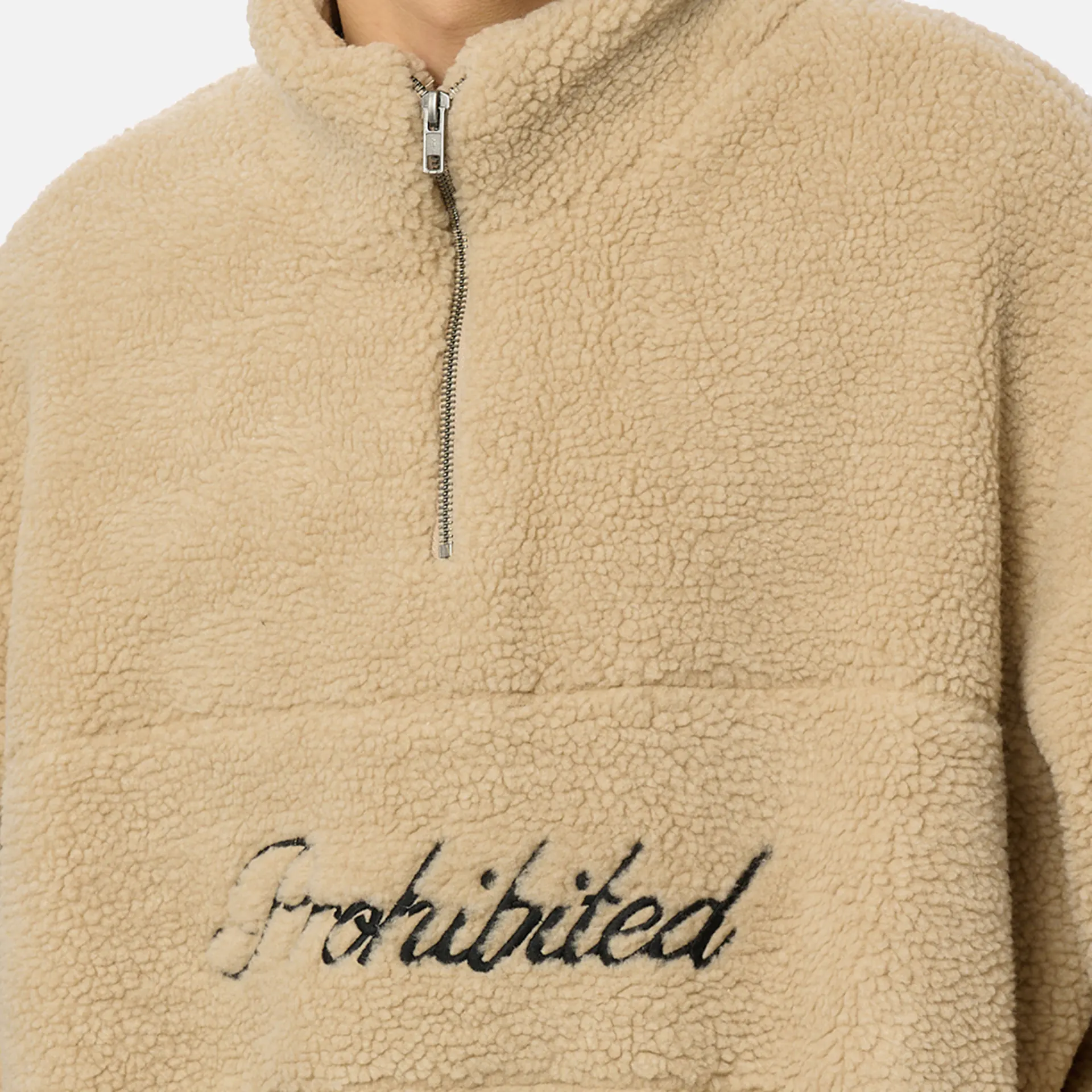 Prohibited Woodford Fleece Half-Zip Cream