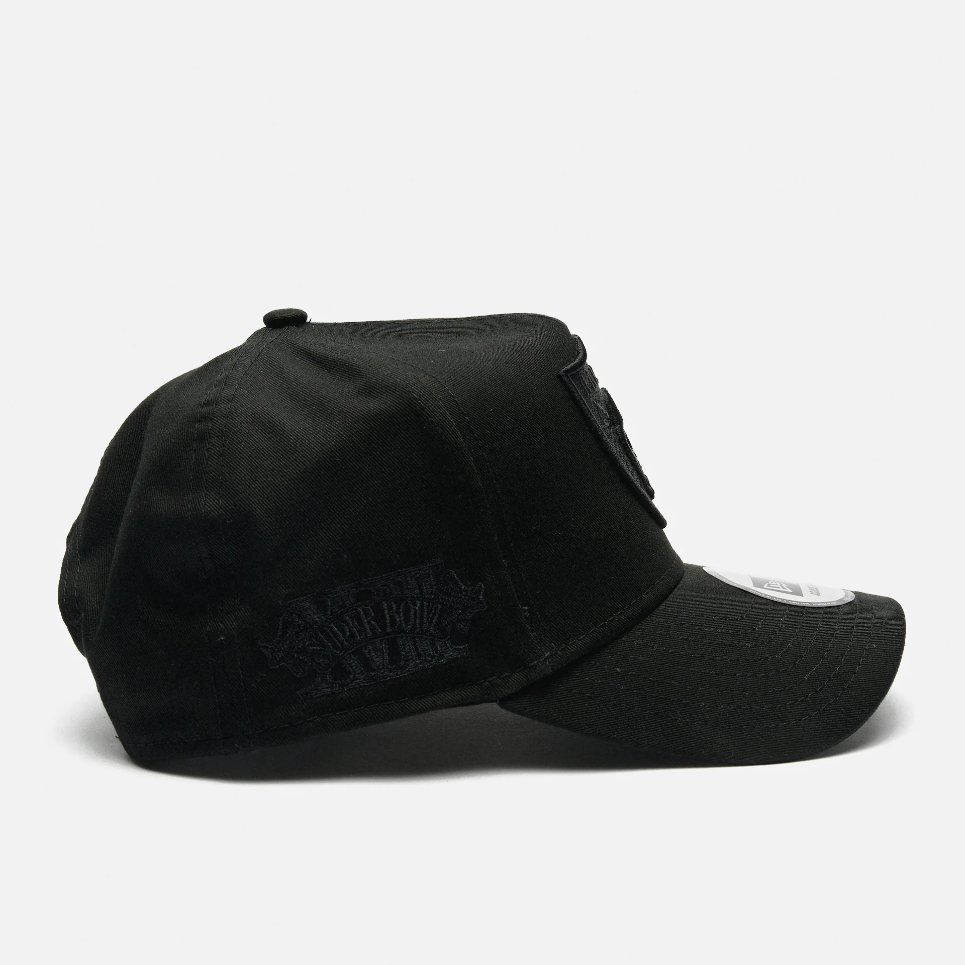 Black on black raiders hat on sale