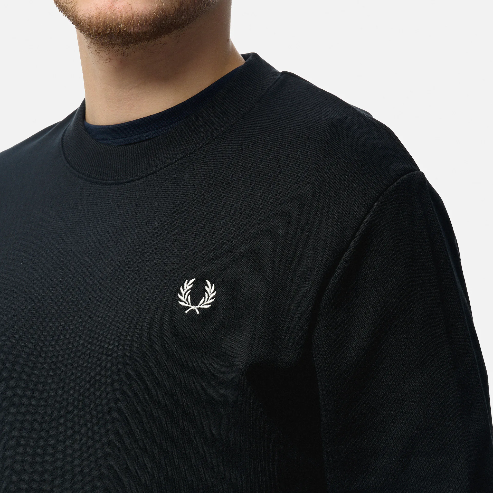 Fred Perry Crew Neck Sweatshirt Black