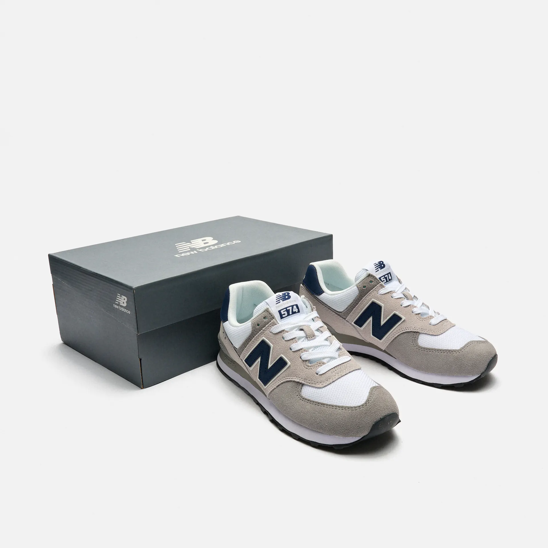 New Balance ML574EAG Sneaker Rain Cloud/White