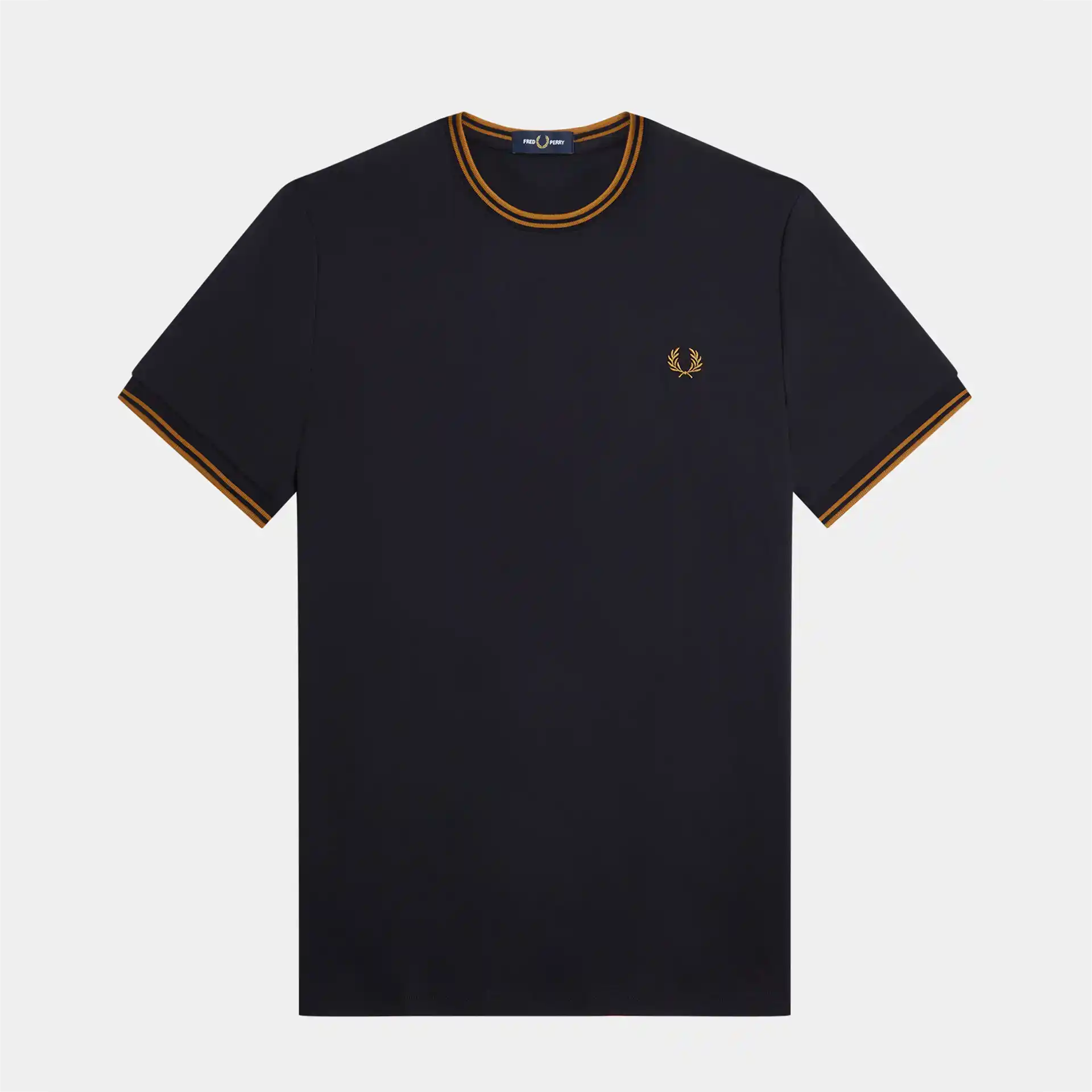 Fred Perry Twin Tipped T-Shirt Navy/Dark Caramel