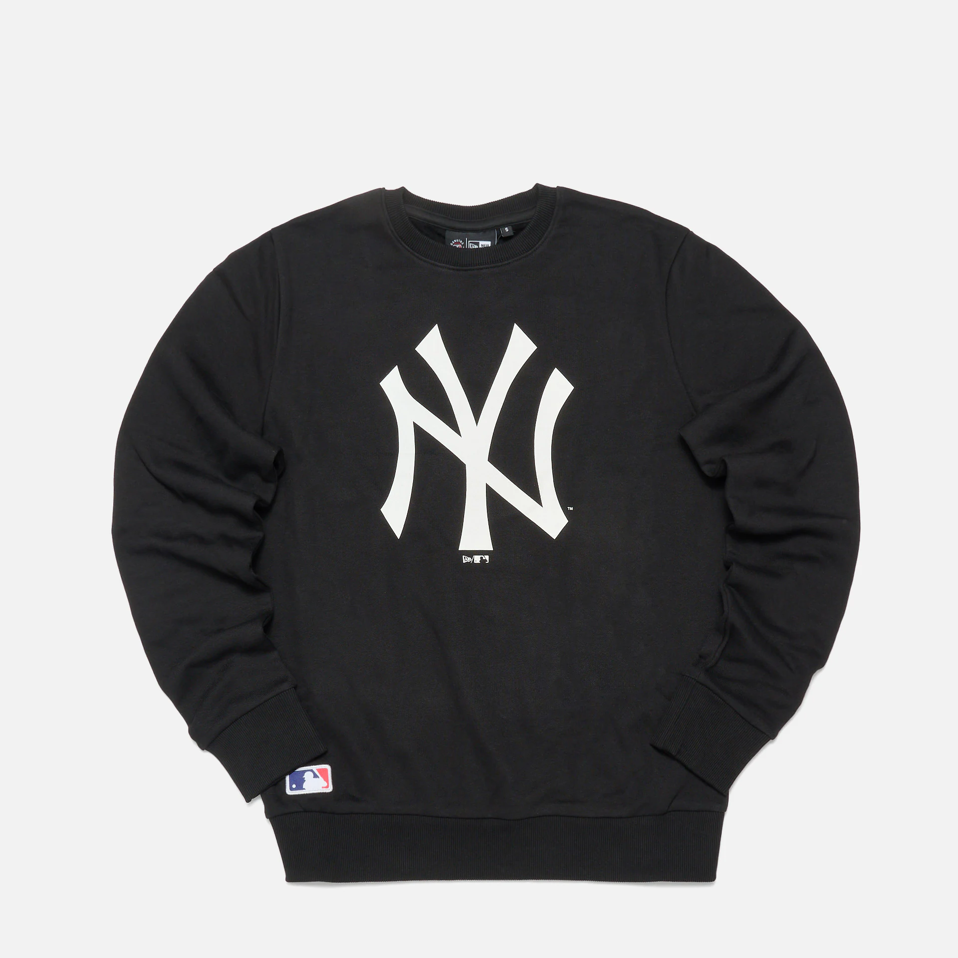New Era MLB NY Yankees Team Logo Crewneck Pullover Black