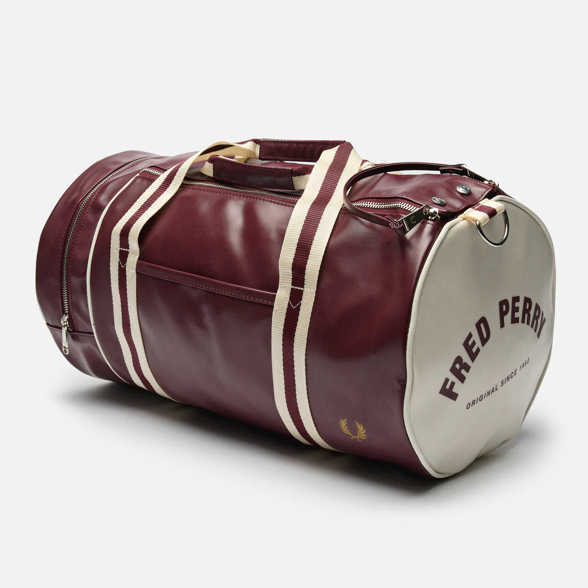 Fred Perry Classic Barrel Bag Oxblood/Ecru