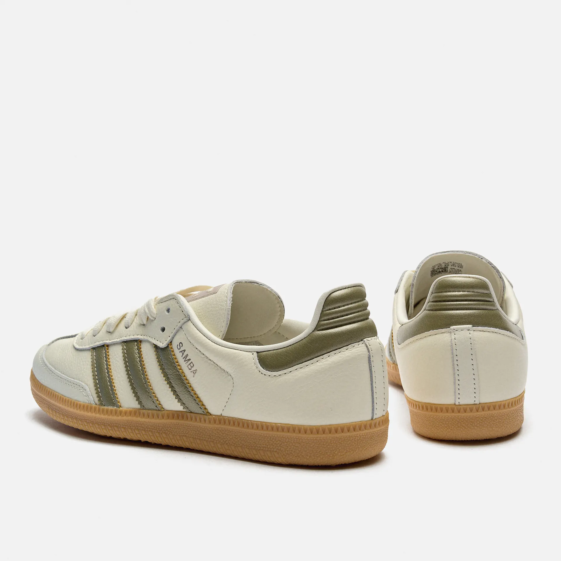 adidas Originals Samba OG Sneaker Off White/Cyber Metallic/Wonder Gold Metallic