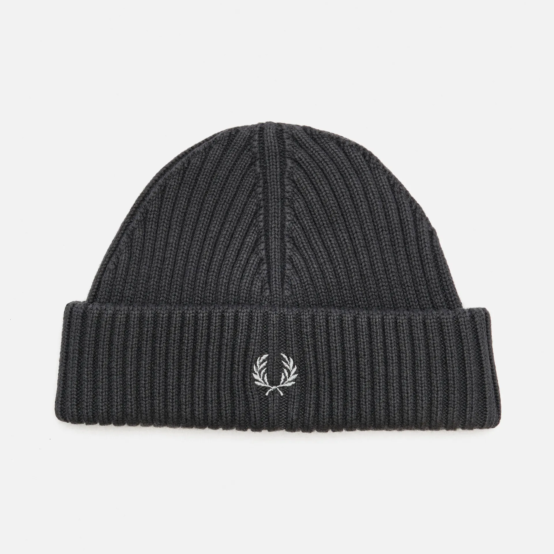 Fred Perry Cotton Rib Beanie Anchor Grey