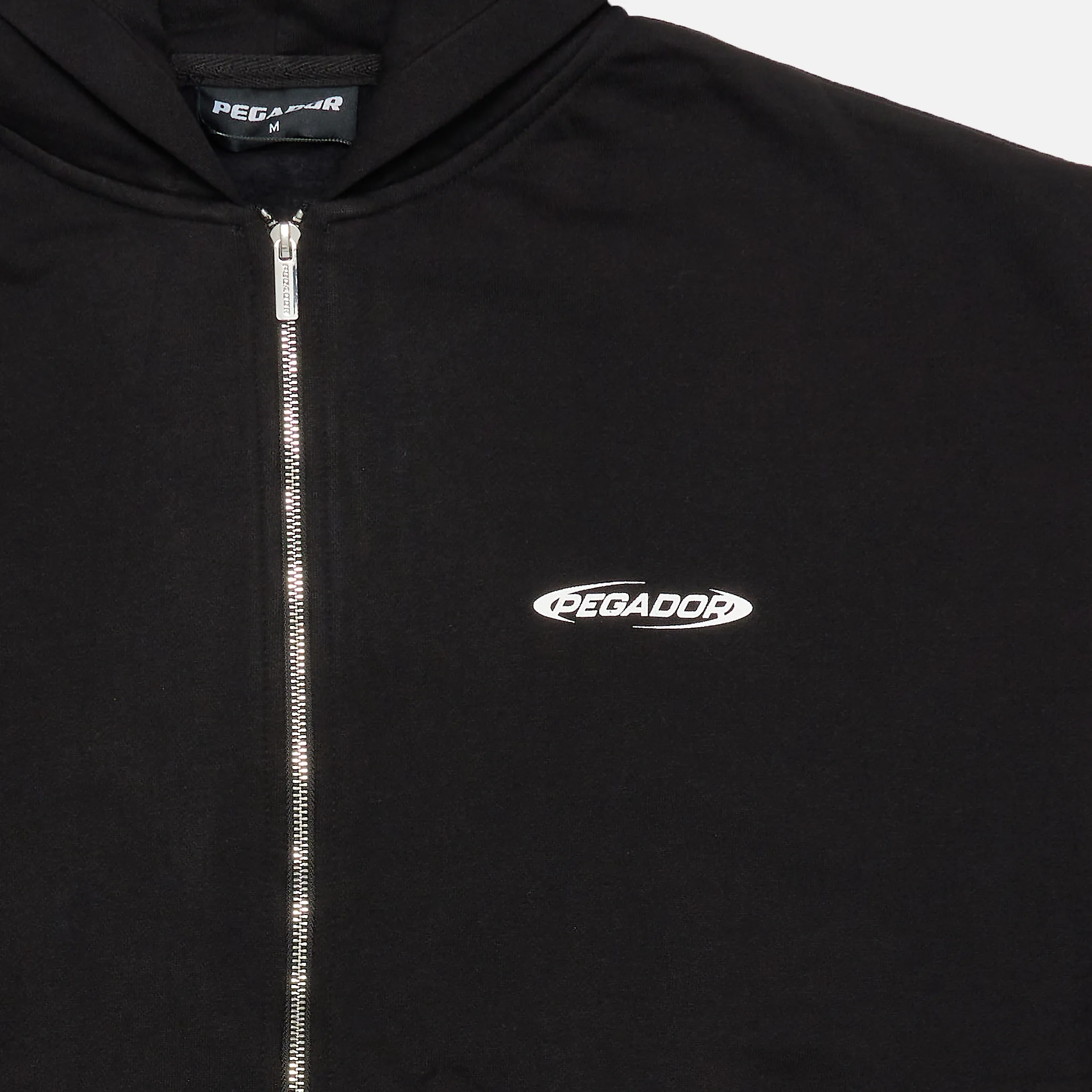 PEGADOR Crail Oversized Zip Hoodie Black