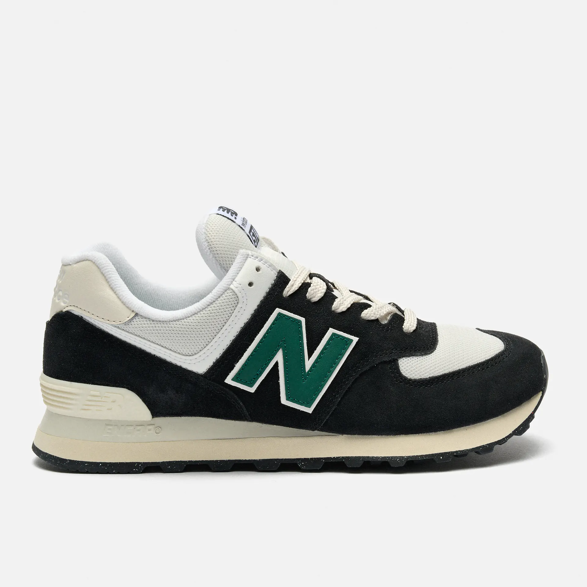 New Balance U574RBG Sneaker Black/White/Marsh Green