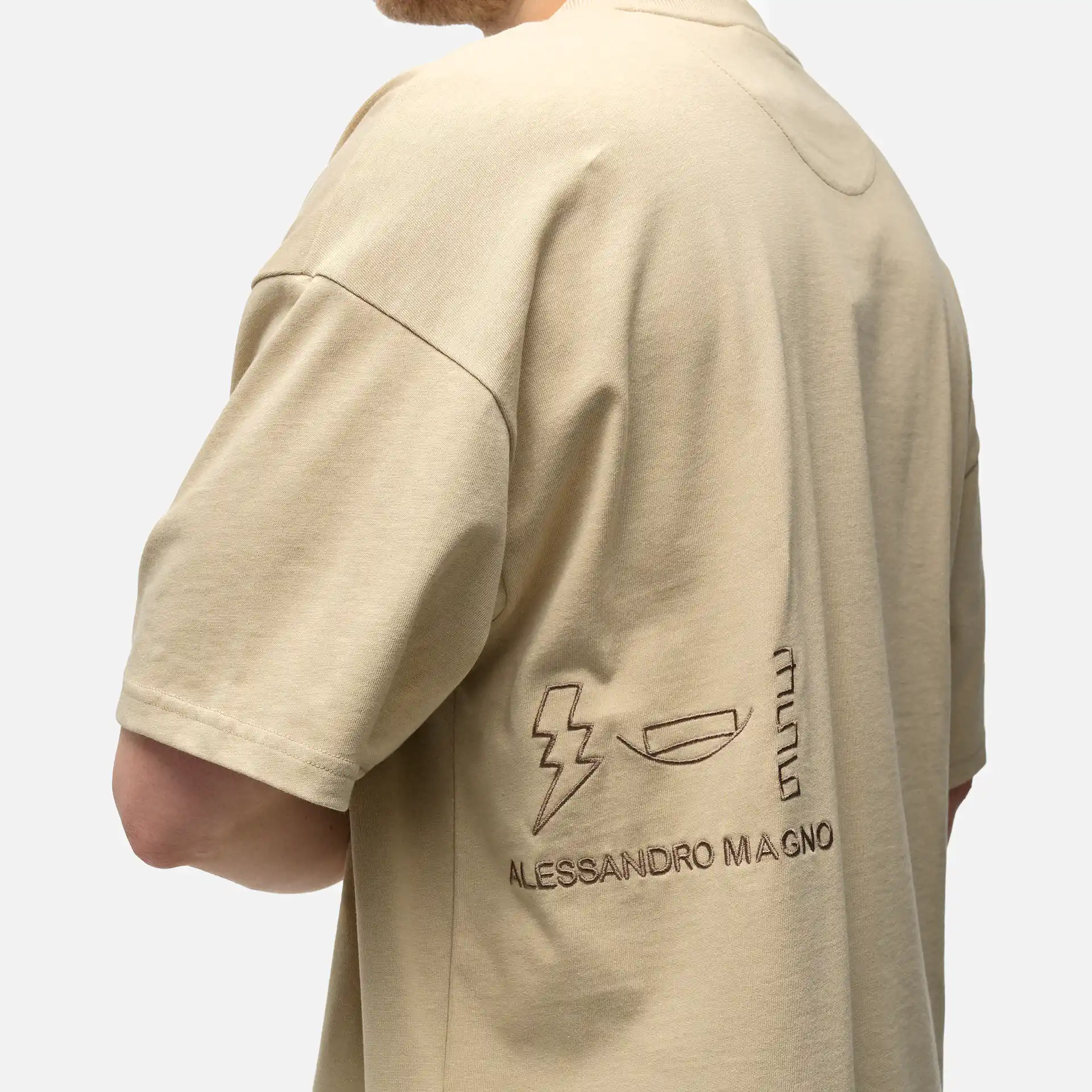 Alessandro Magno Basic T-Shirt Offwhite