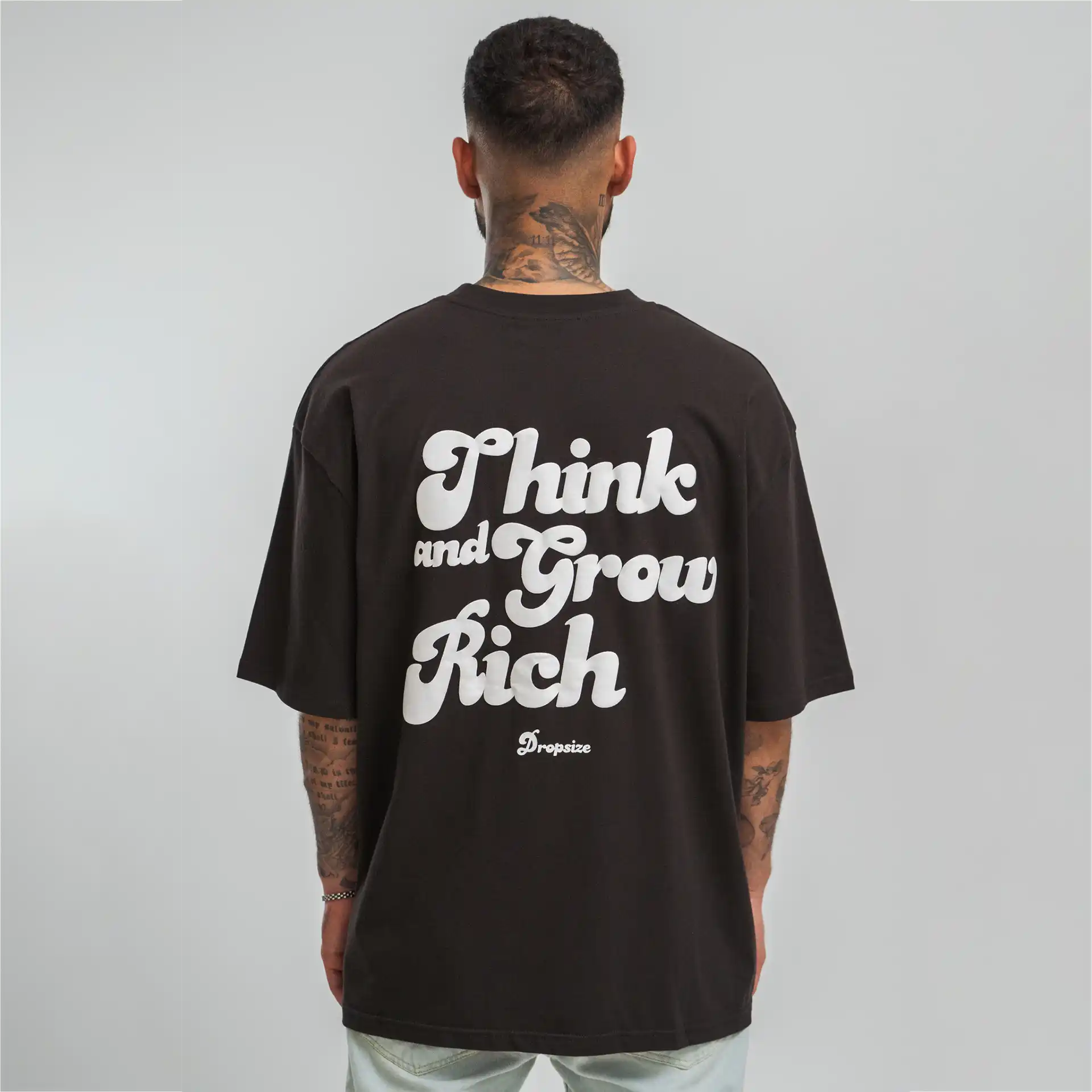 Dropsize Grow Rich T-Shirt Washed Black