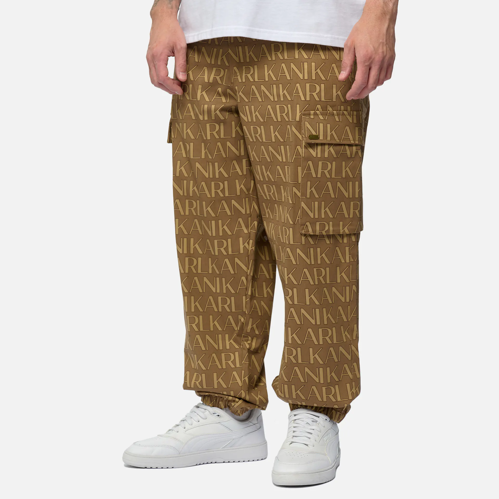 Karl Kani AOP Cargo Pants Light Sand