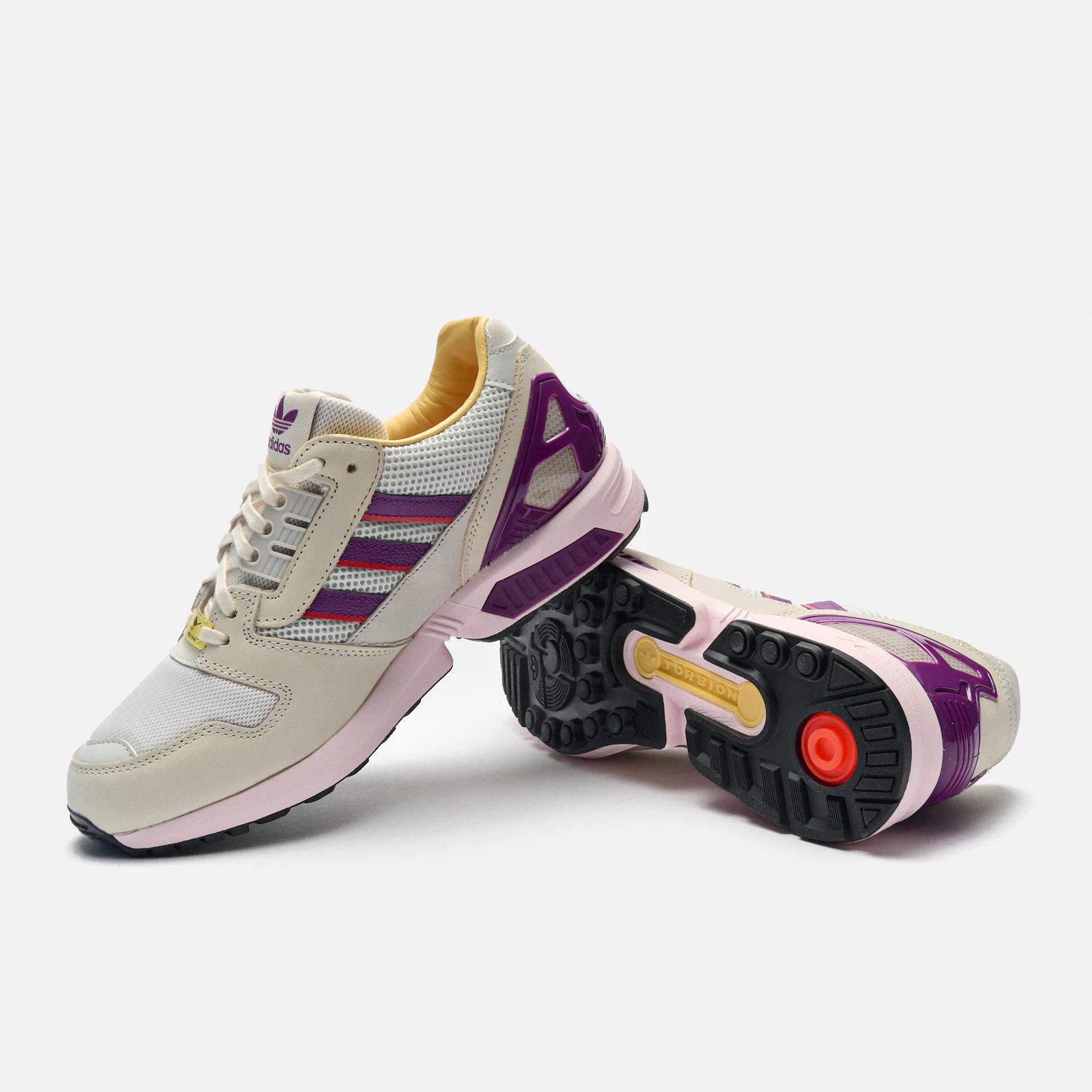 adidas Originals ZX8000 Sneaker Crystal White/Glory Purple/Orange Tint