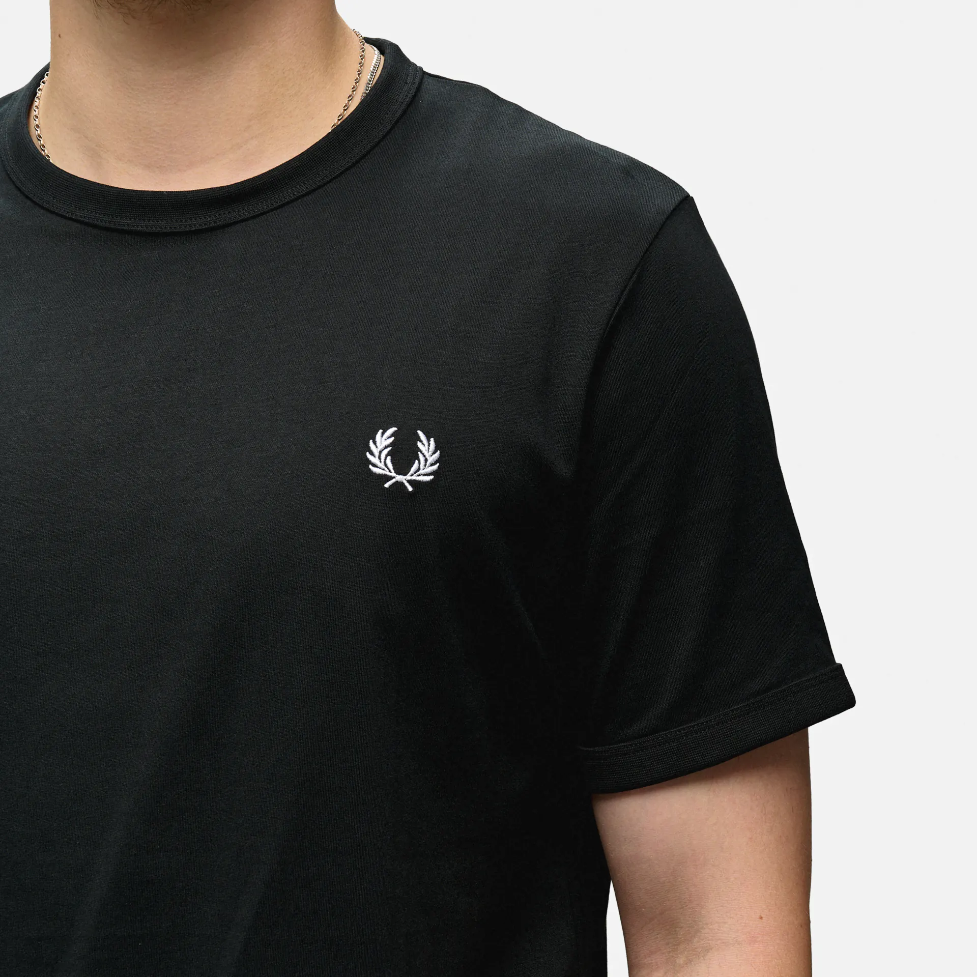 Fred Perry Ringer T-Shirt Black