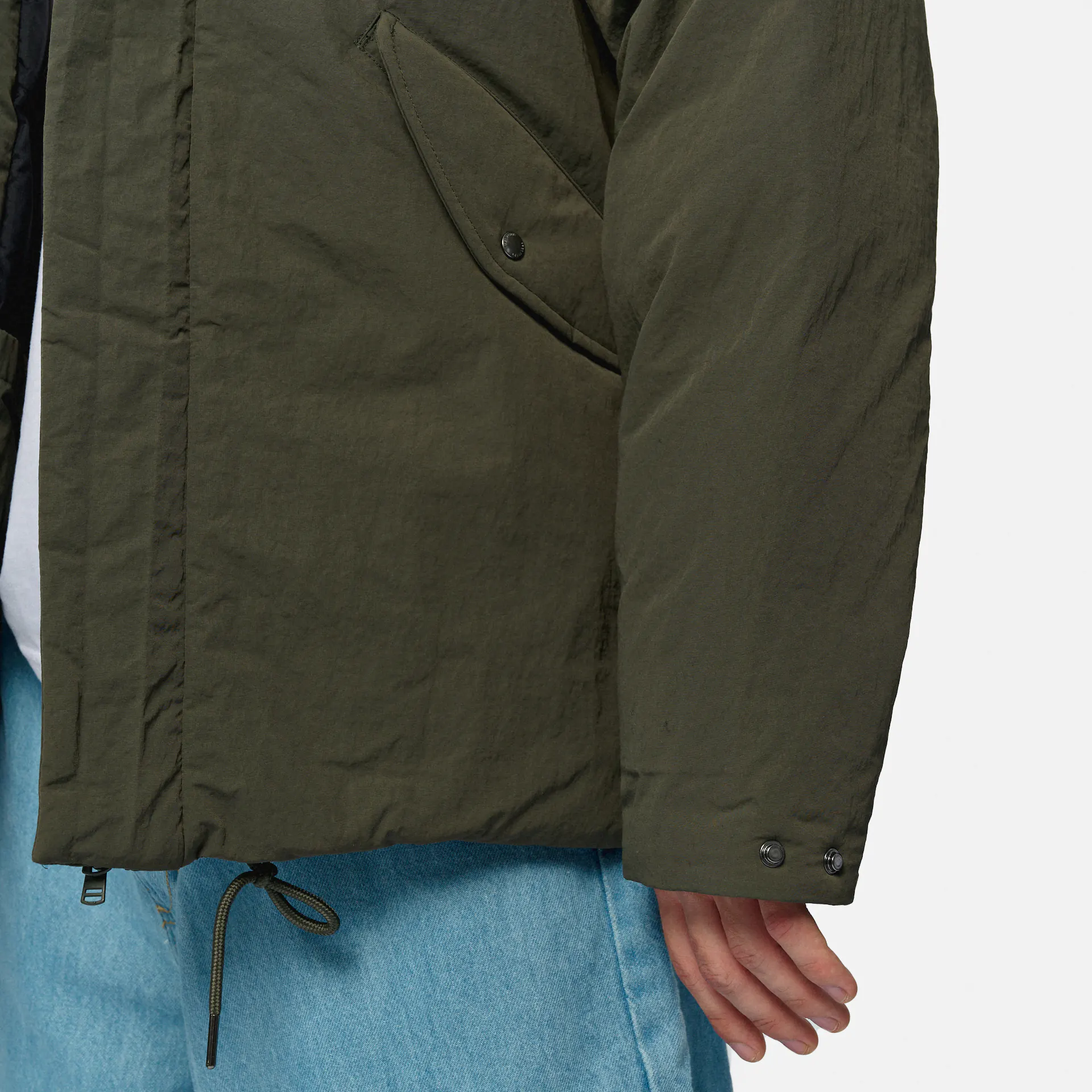 Fred Perry Zip Through Padded Jacket Field Green