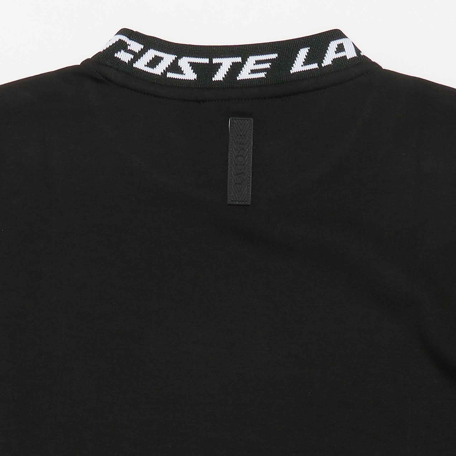 Lacoste Branded Collar Pullover Black