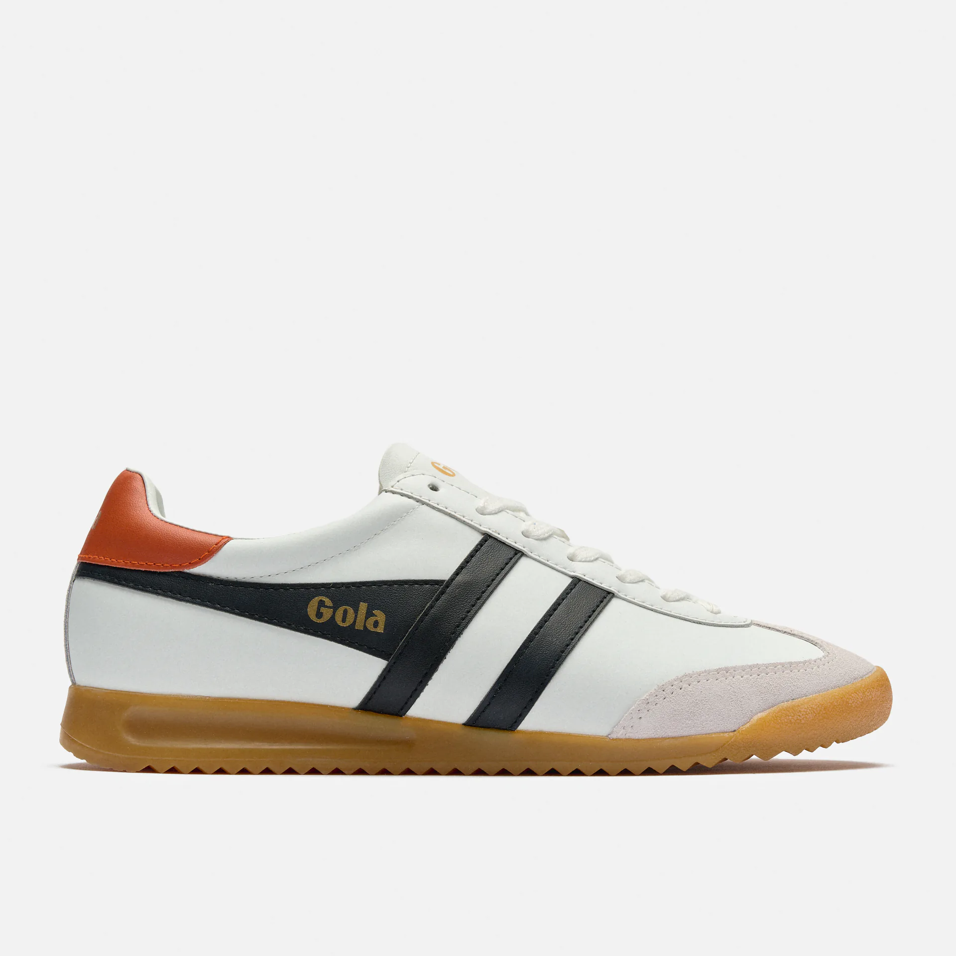 Gola Torpedo Leather Sneaker White/Black/Moody Orange