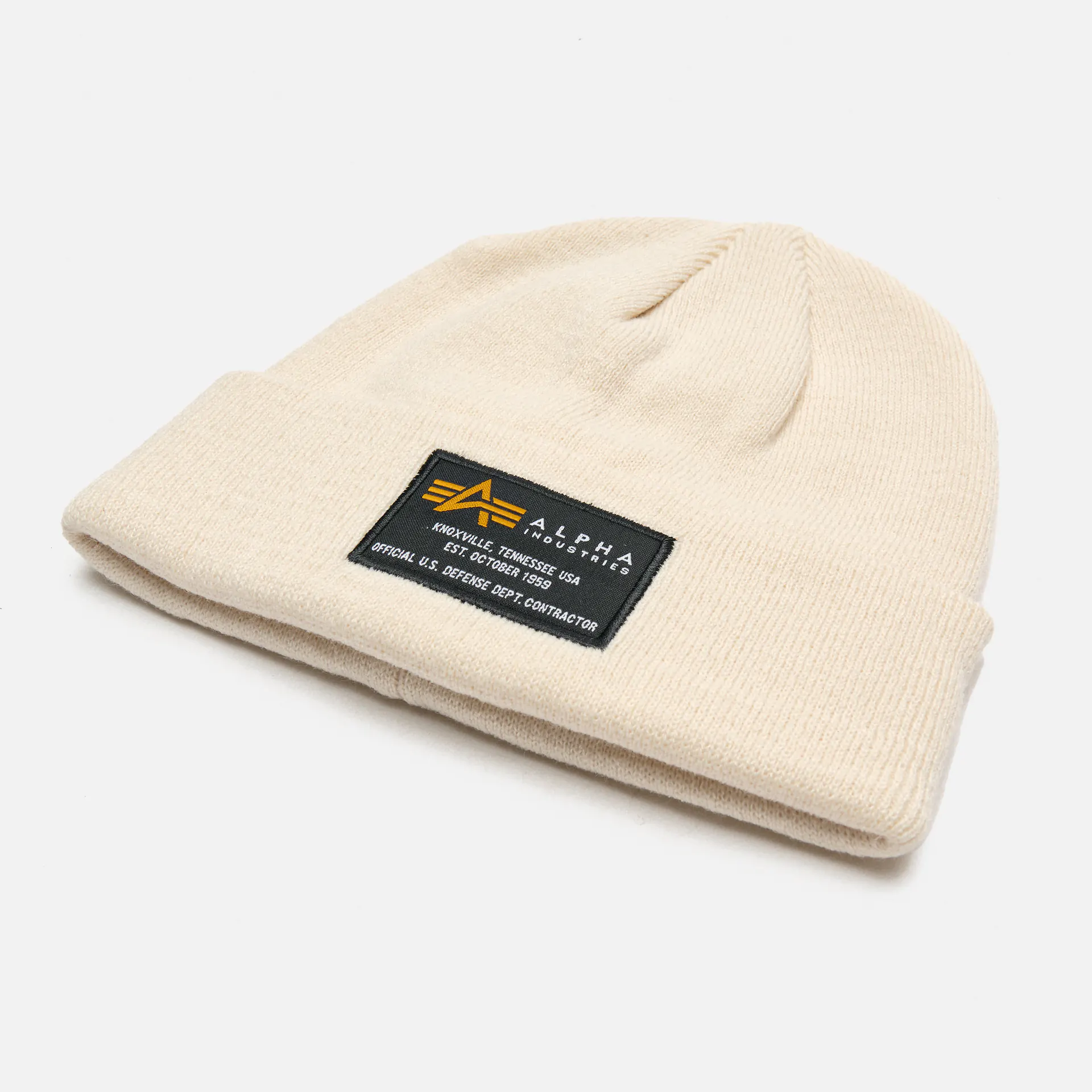 Alpha Industries Crew Beanie White