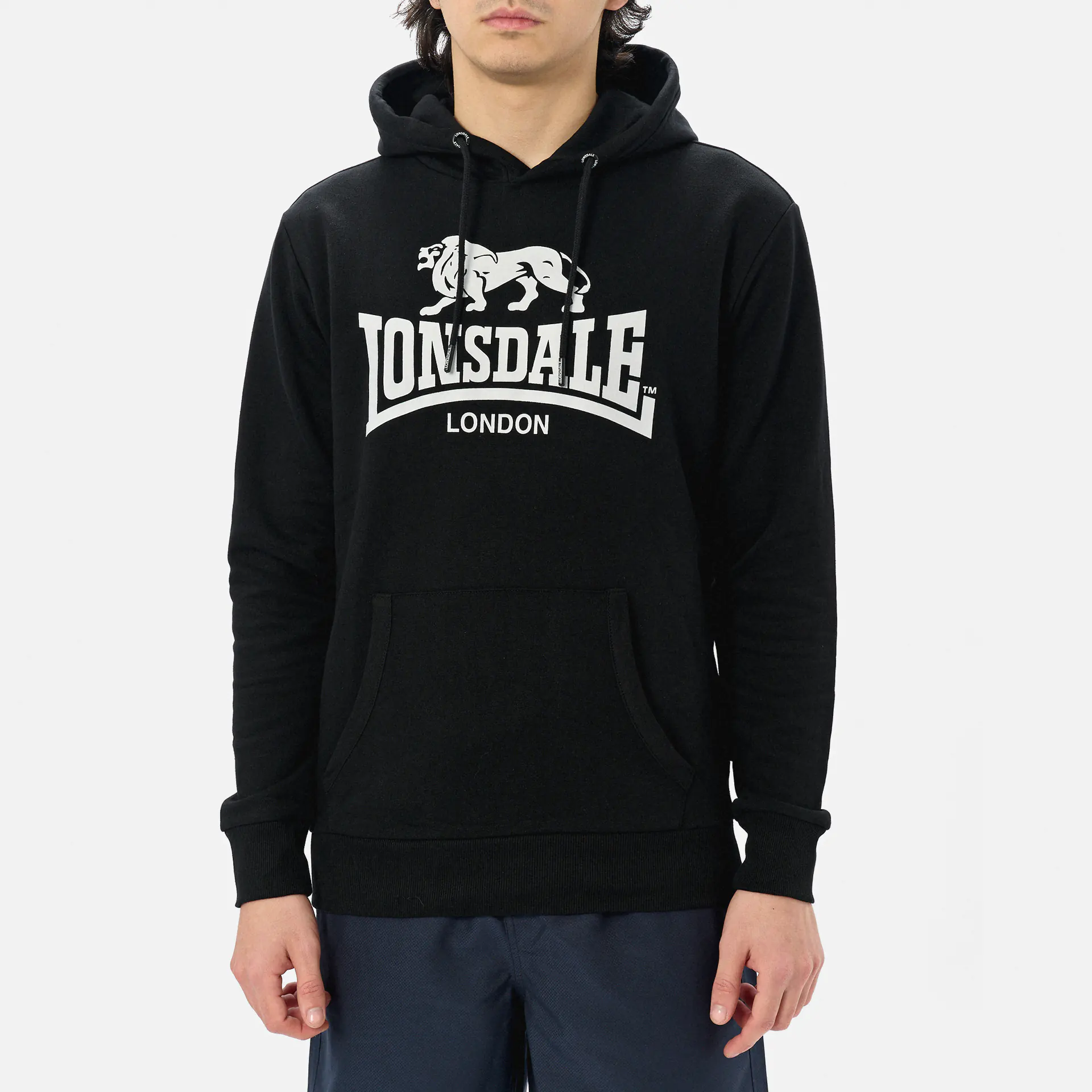 Lonsdale FREMINGTON Hoodie Black/White