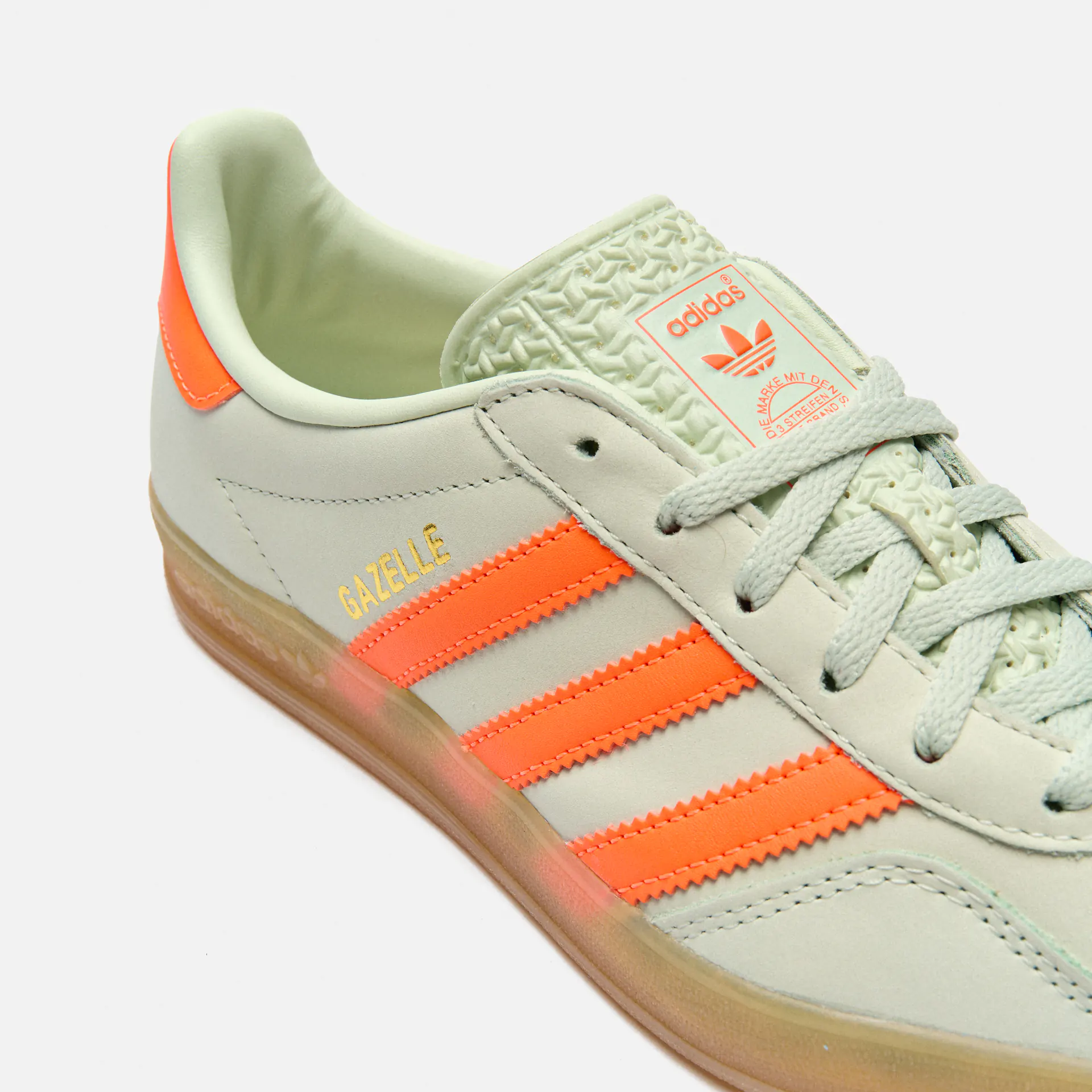 adidas Originals Gazelle Sneaker Linen Green/Solar Orange