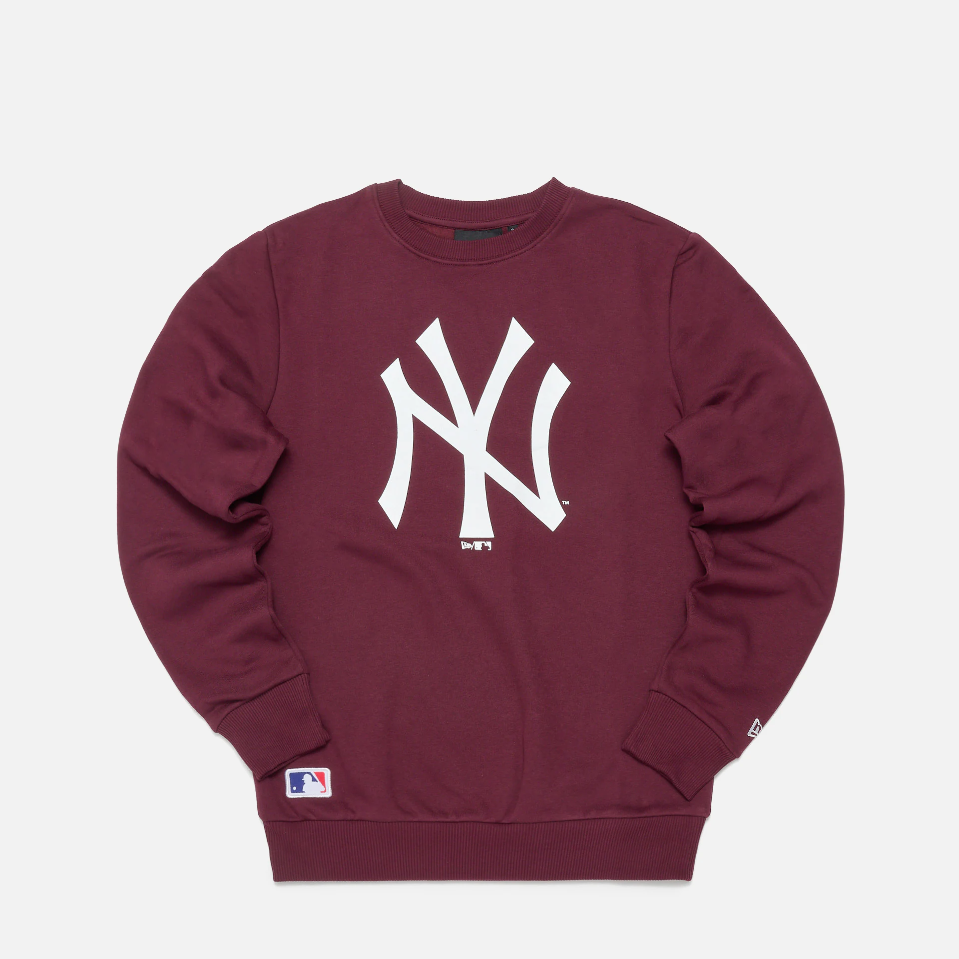 New Era NY Yankees Team Logo Crewneck Pullover Maroon