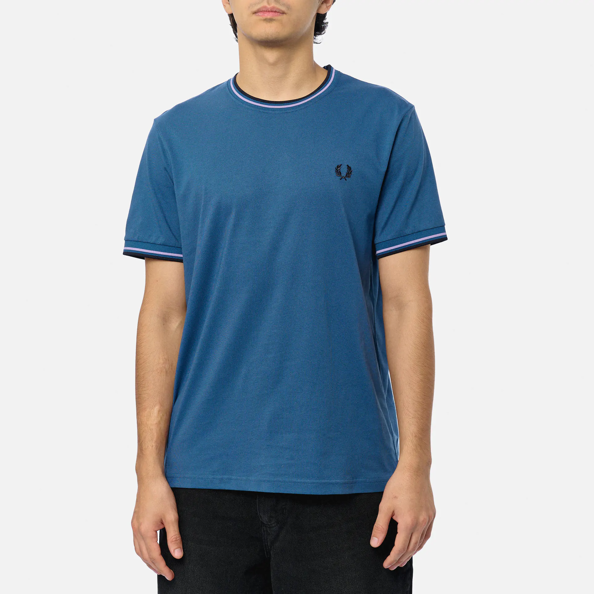 Fred Perry Twin Tipped T-Shirt Midnight Blue/Ultra Violet/Navy