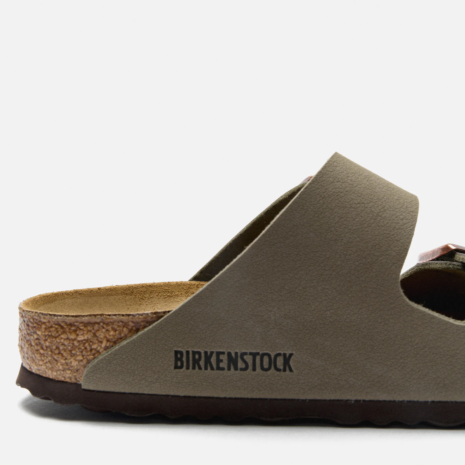 Birkenstock Arizona Birko-Flor Nubuck Sandals Narrow Stone