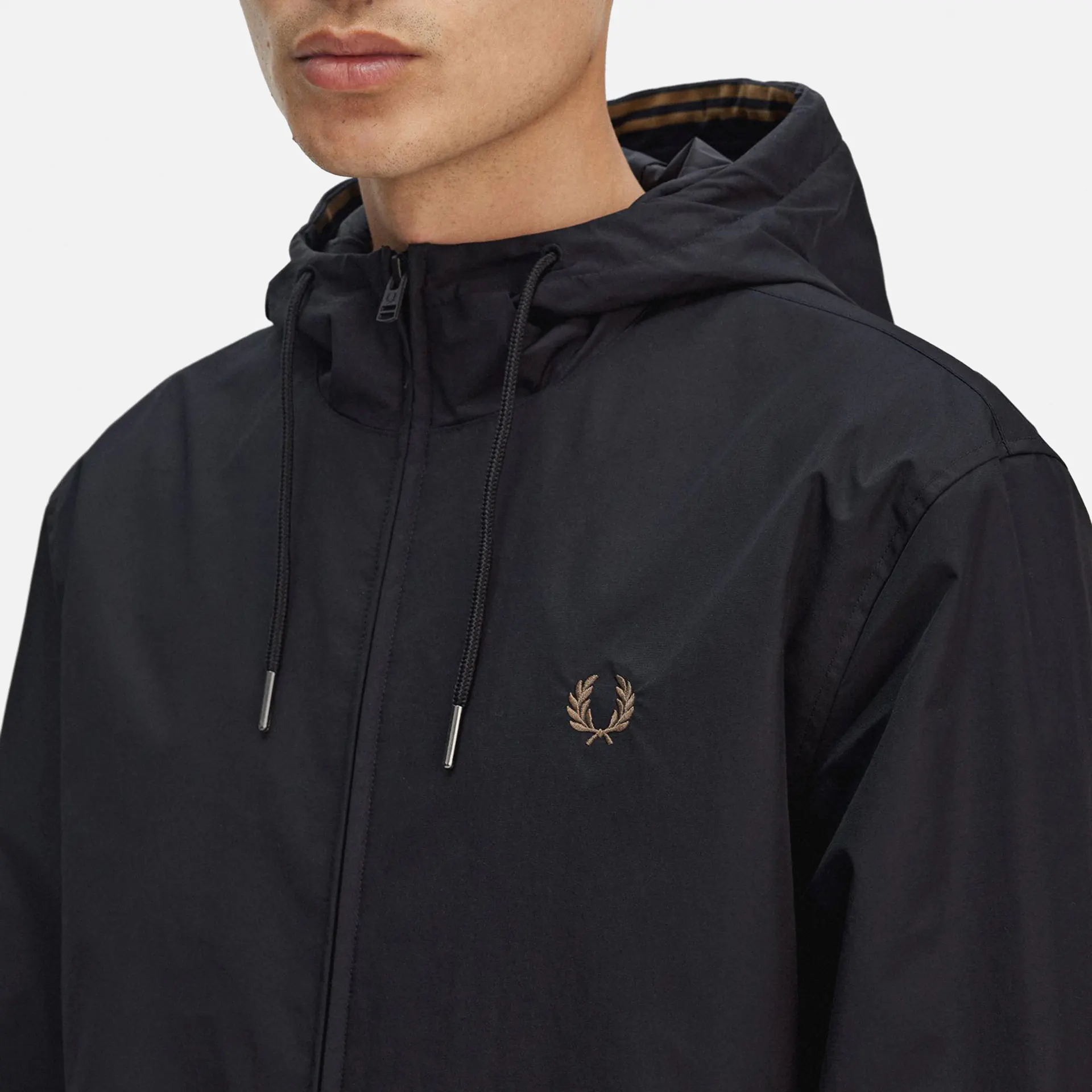 Fred Perry Hooded Brentham Jacket Black