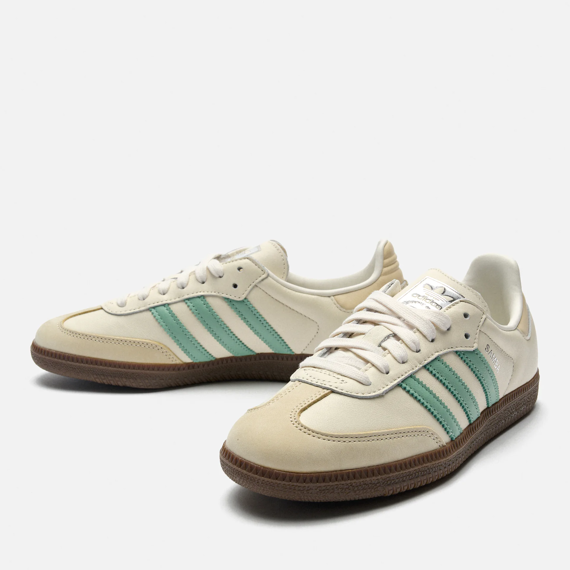 adidas Originals Samba Sneaker OG Cloud White/Hazy Green/Wonder White