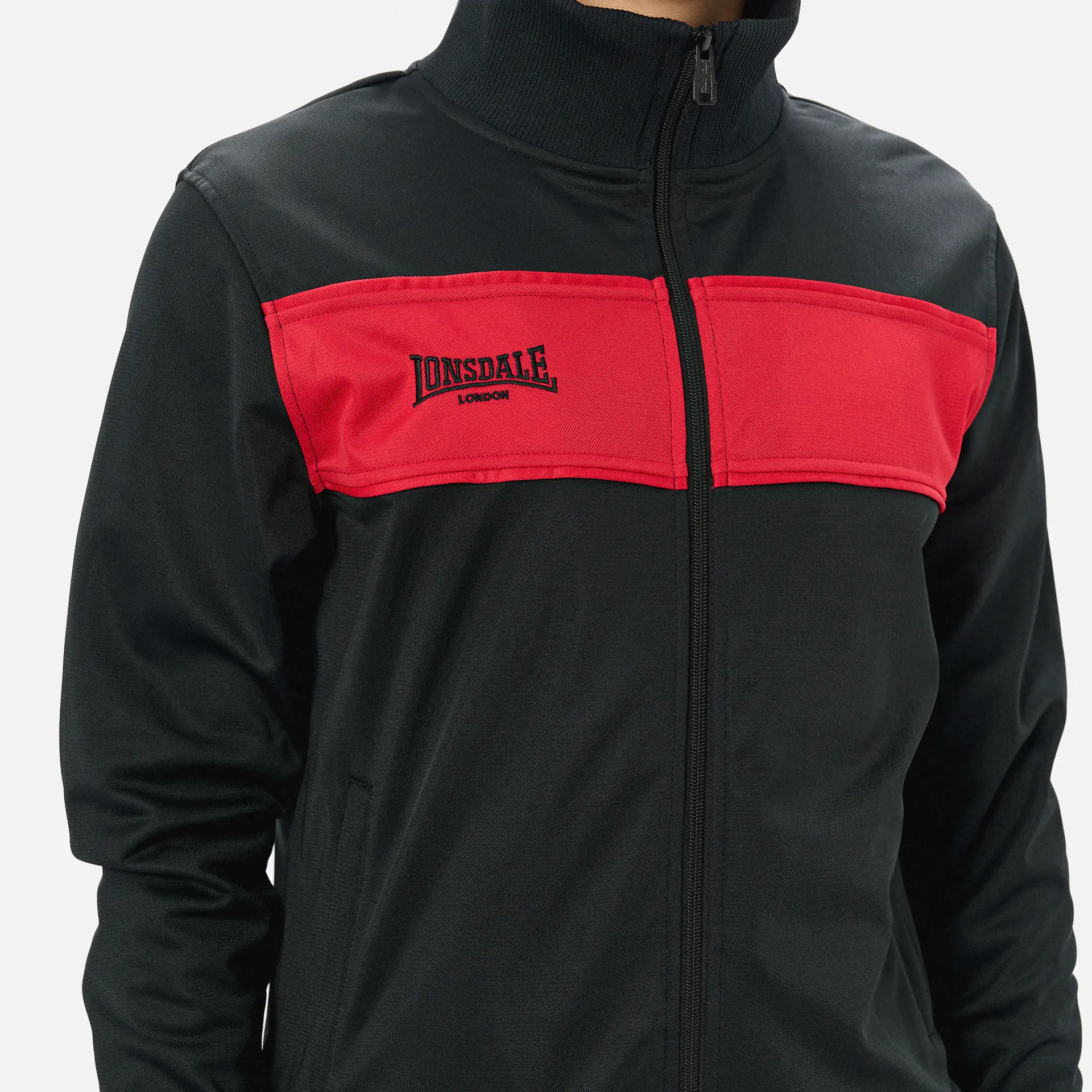 Lonsdale ALNWICK Track Jacket Black/Red