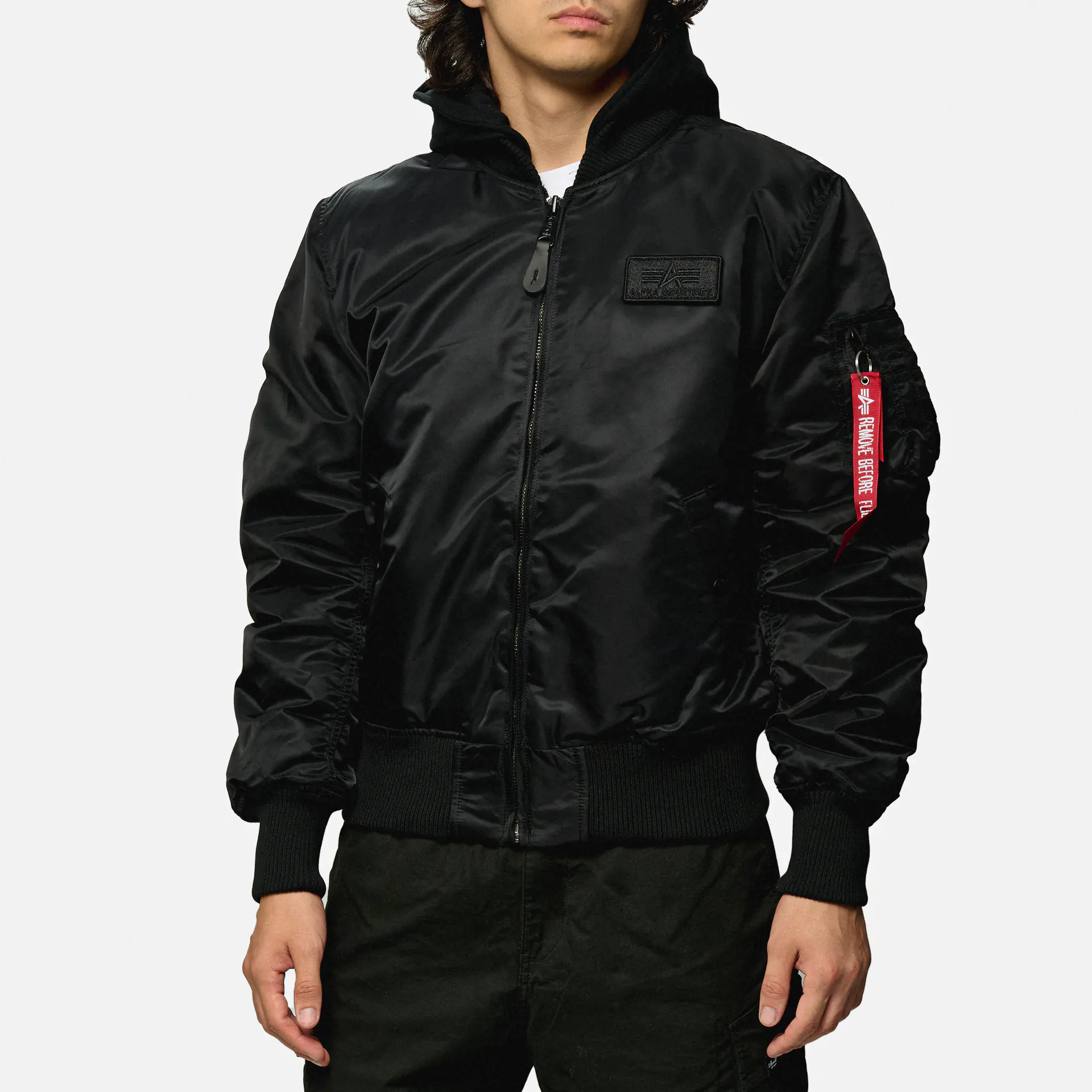 Alpha Industries MA-1 ZH Back Print Jacket Black 