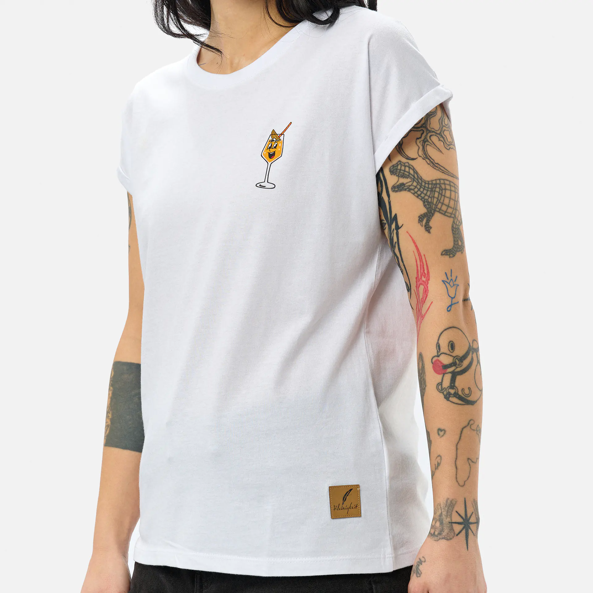 Kleinigkeit Görls Normalfit T-Shirt Happy Spritz White