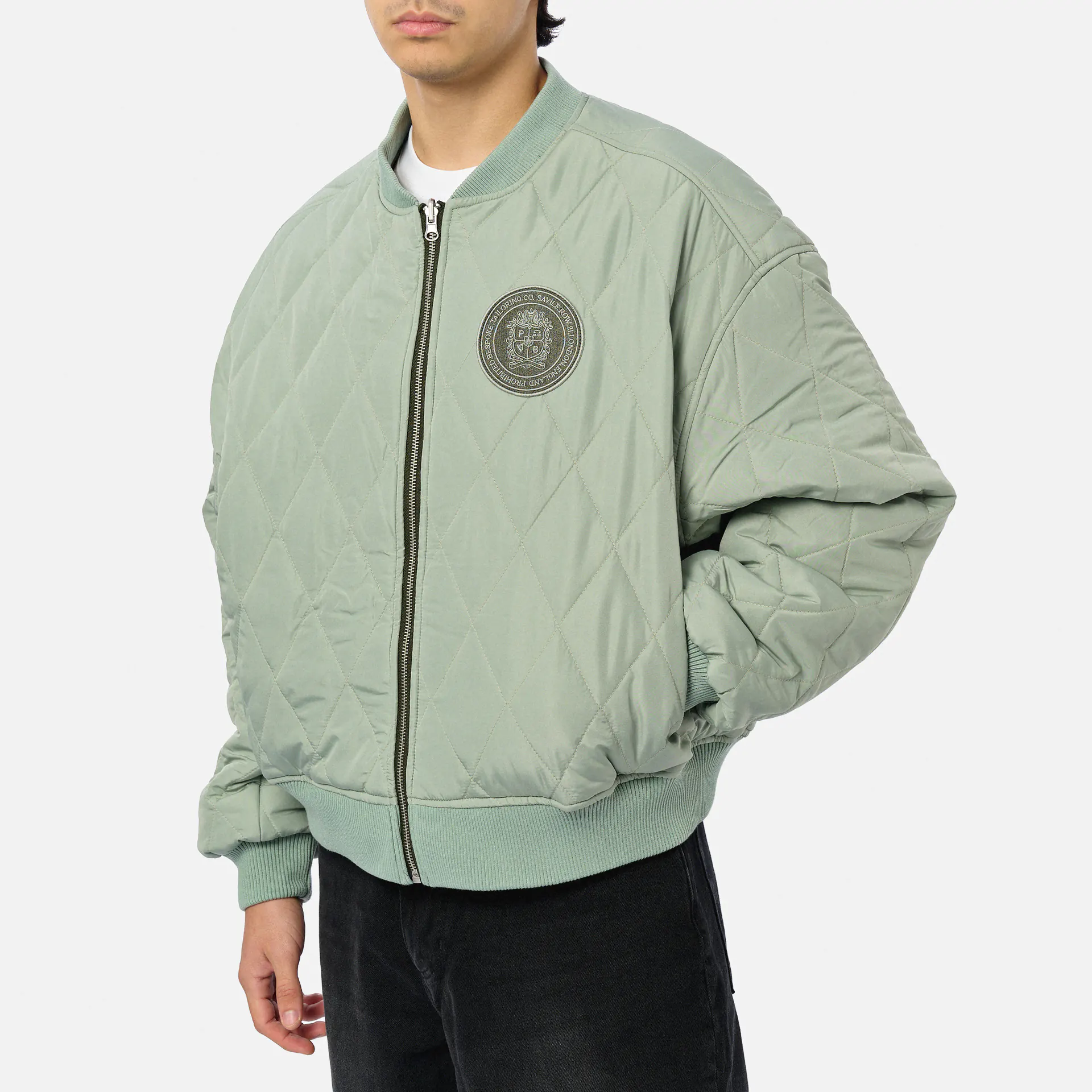 Prohibited Primrose Reversible Bomber Jacket Green