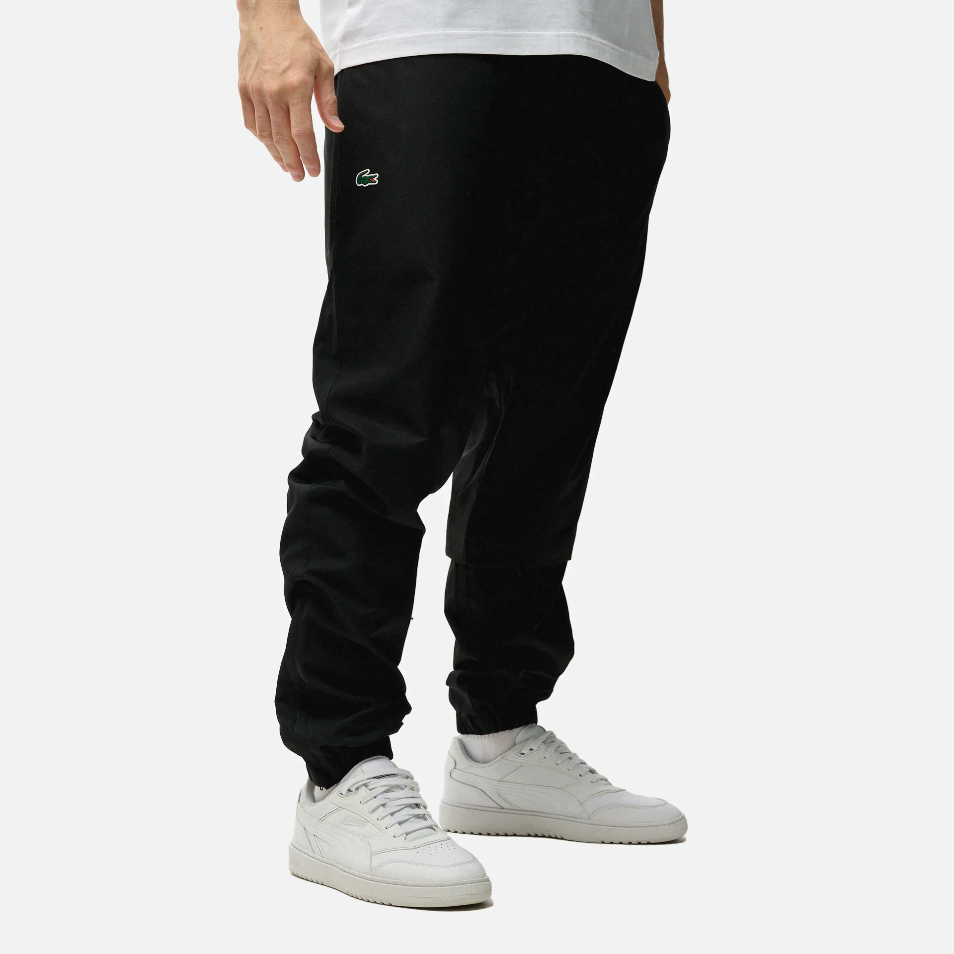 Black lacoste bottoms online