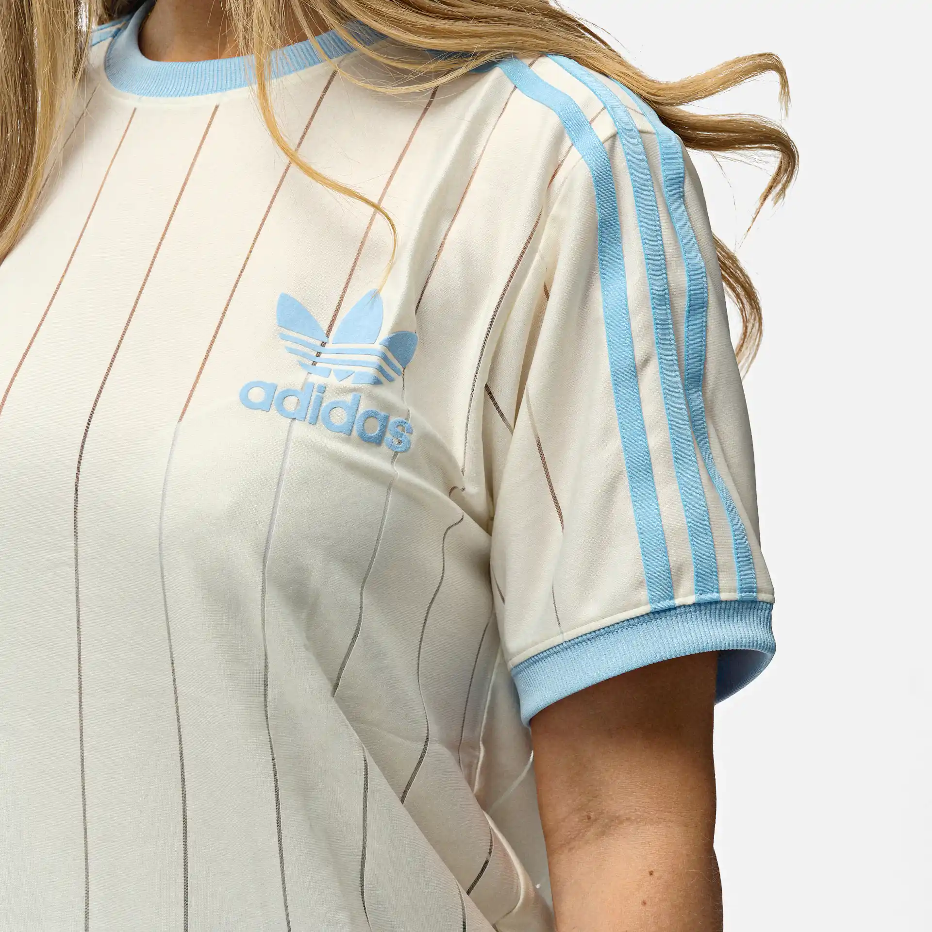 Adidas originals 3 stripes tee white hotsell