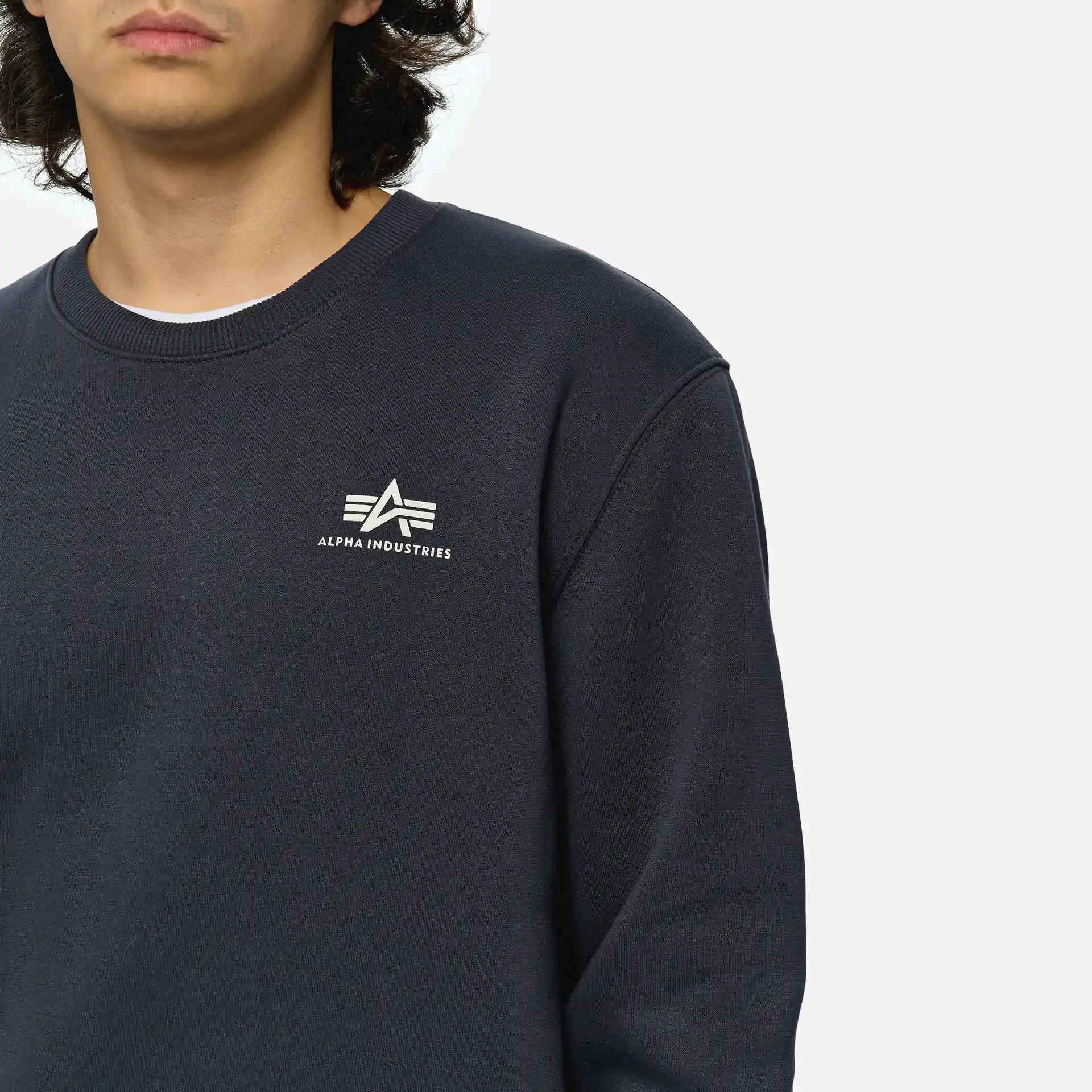 Alpha Industries Basic Sweater Small Logo Navy