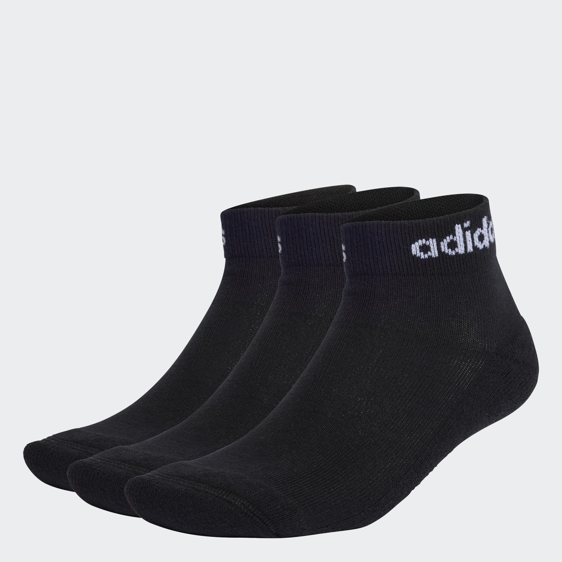 adidas Linear Cushioned Ankle Socks (3 Paar) Black/White