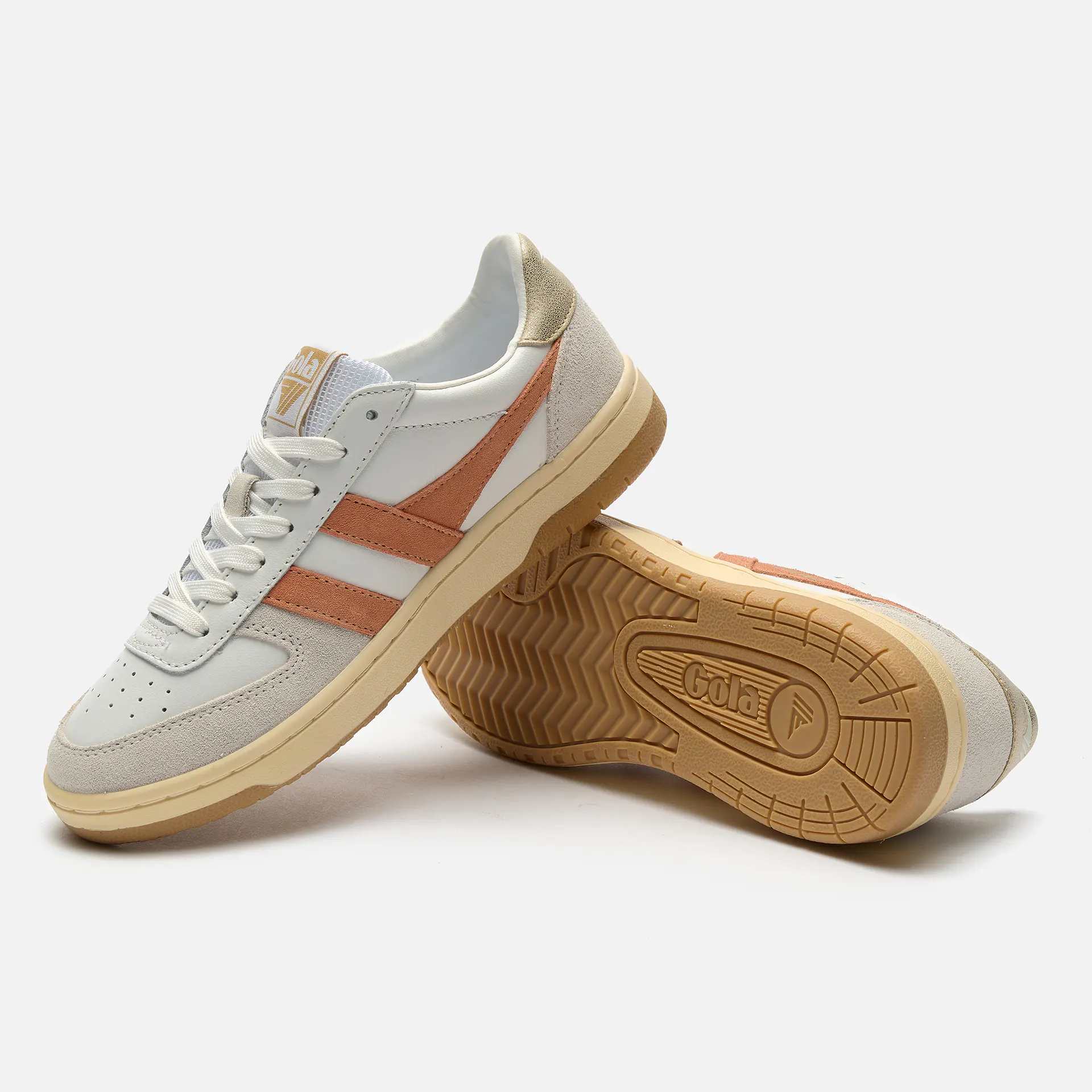 Gola Hawk Sneaker White/Terracotta/Gold