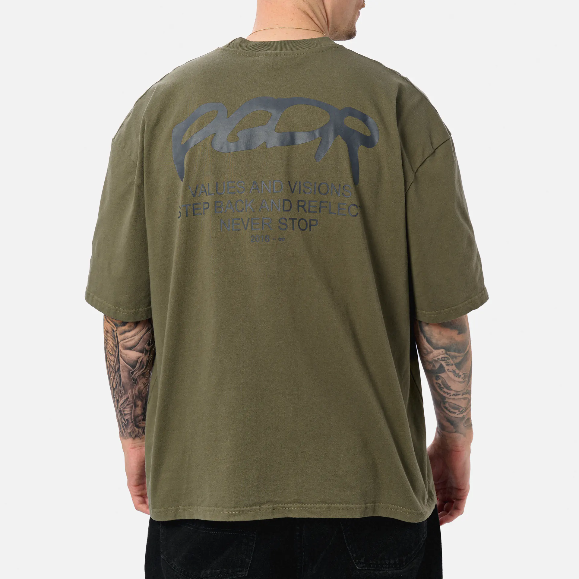 PEGADOR Allis Oversized Tee Washed Faded Olive