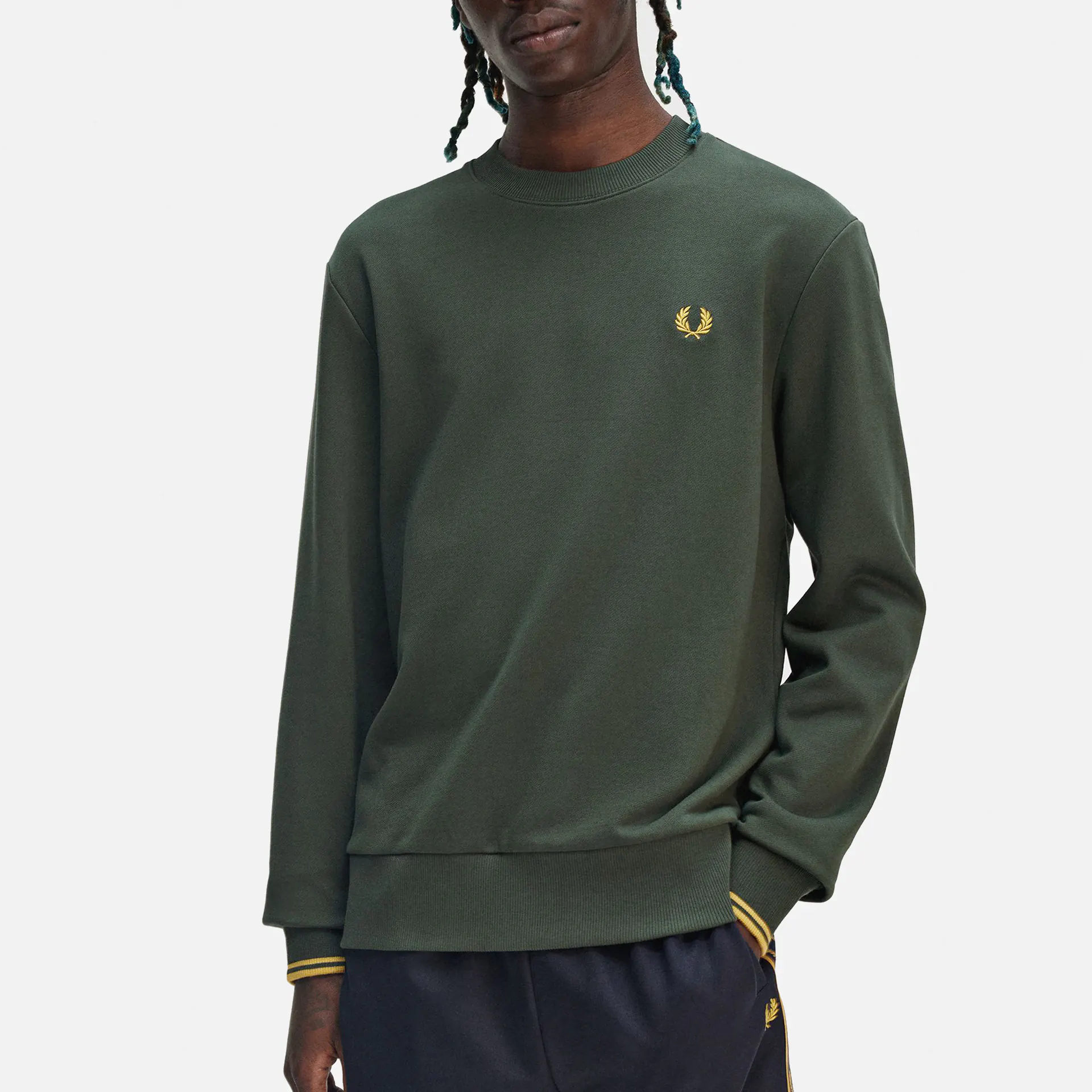 Fred Perry Crew Neck Sweatshirt Court Green