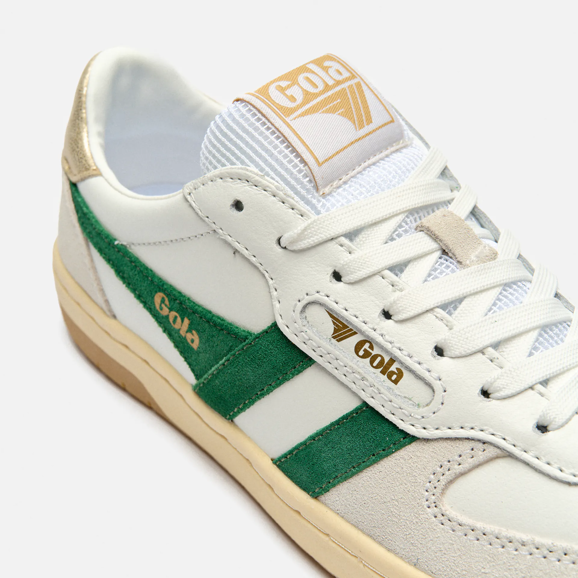 Gola Hawk Sneaker White/Dark Green/Gold 