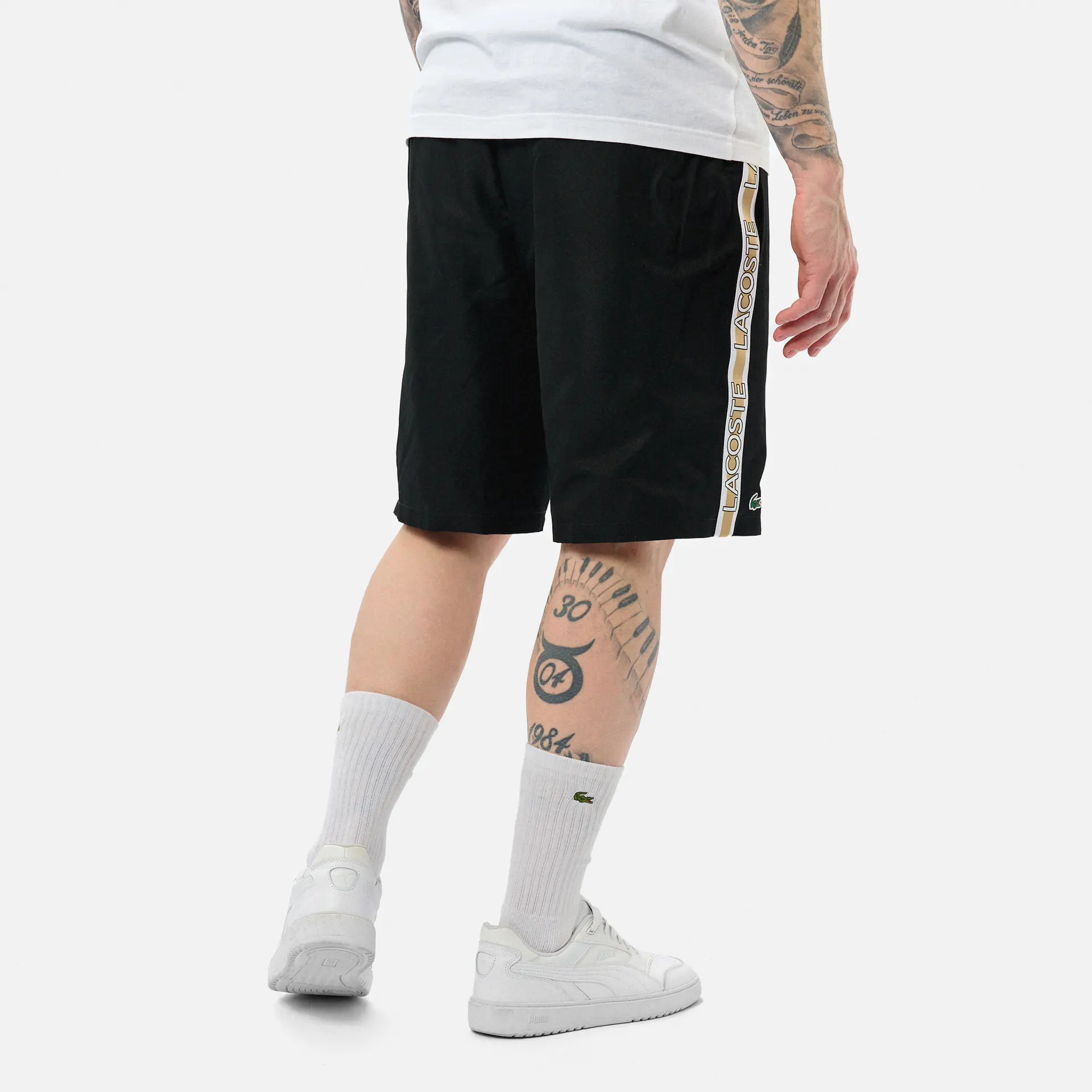 Lacoste Logo Tape Short Black